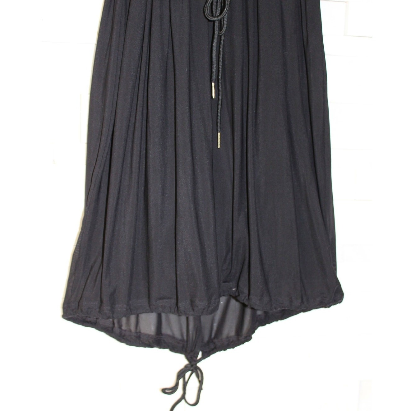 CITY CHIC Sheer Mesh Overlay Drawstring Waist/Hem Stretch Midi Dress Black M/18