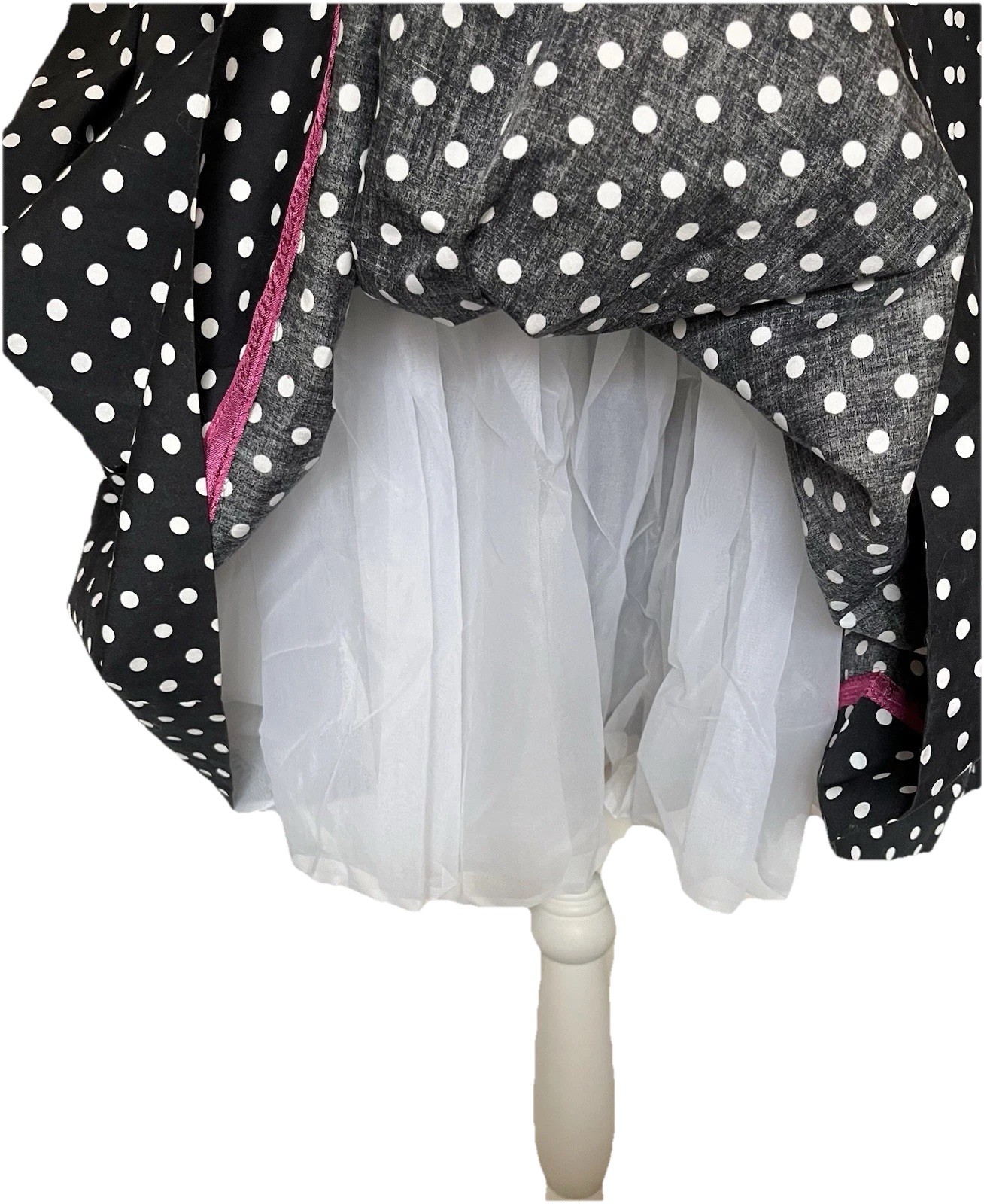 TRACY & MICHAEL S A-Line Dress Pretty Polka Dot Built In Petticoat Tailored Fit
