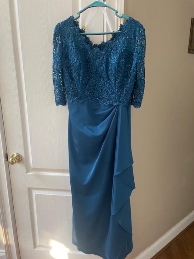Alyce Paris dress size 14 royal blue color beaded MOB MOG Grandmother dress