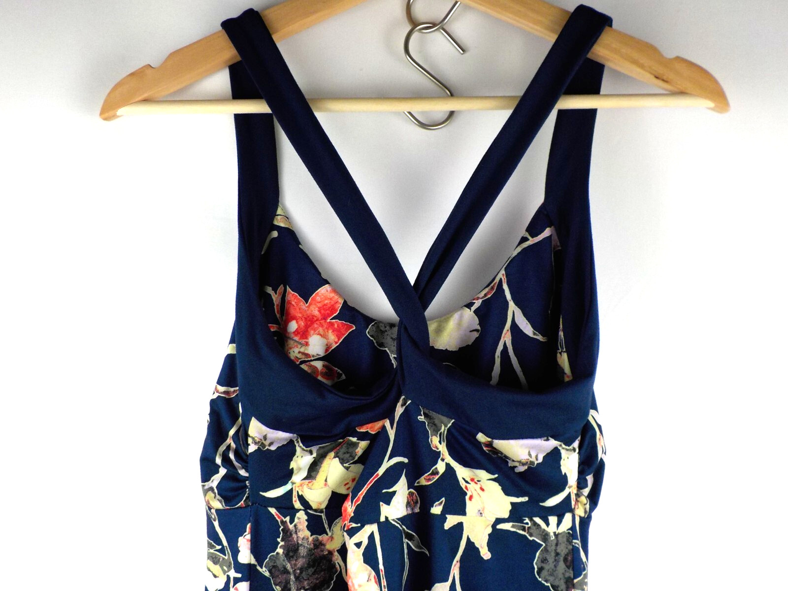 Patagonia Floral Stretch Sporty Halter Cross Back Dress Size M