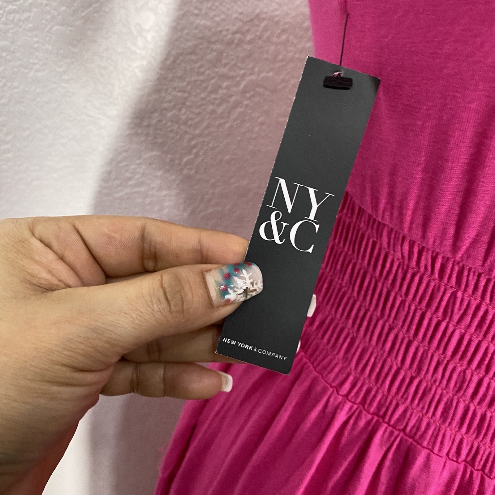 NY&C Pink Pullover Knit Pocketed Maxi Dress Womens Size XS Casual Off Shoulders