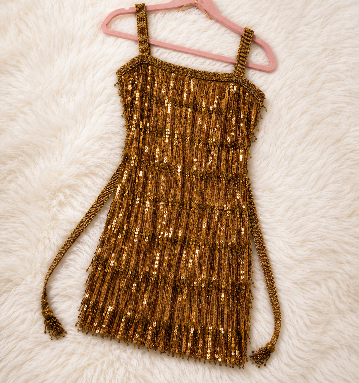 Alice + Olivia Gold Sequin Mini Dress Sleeveless Party Cocktail Women’s XS