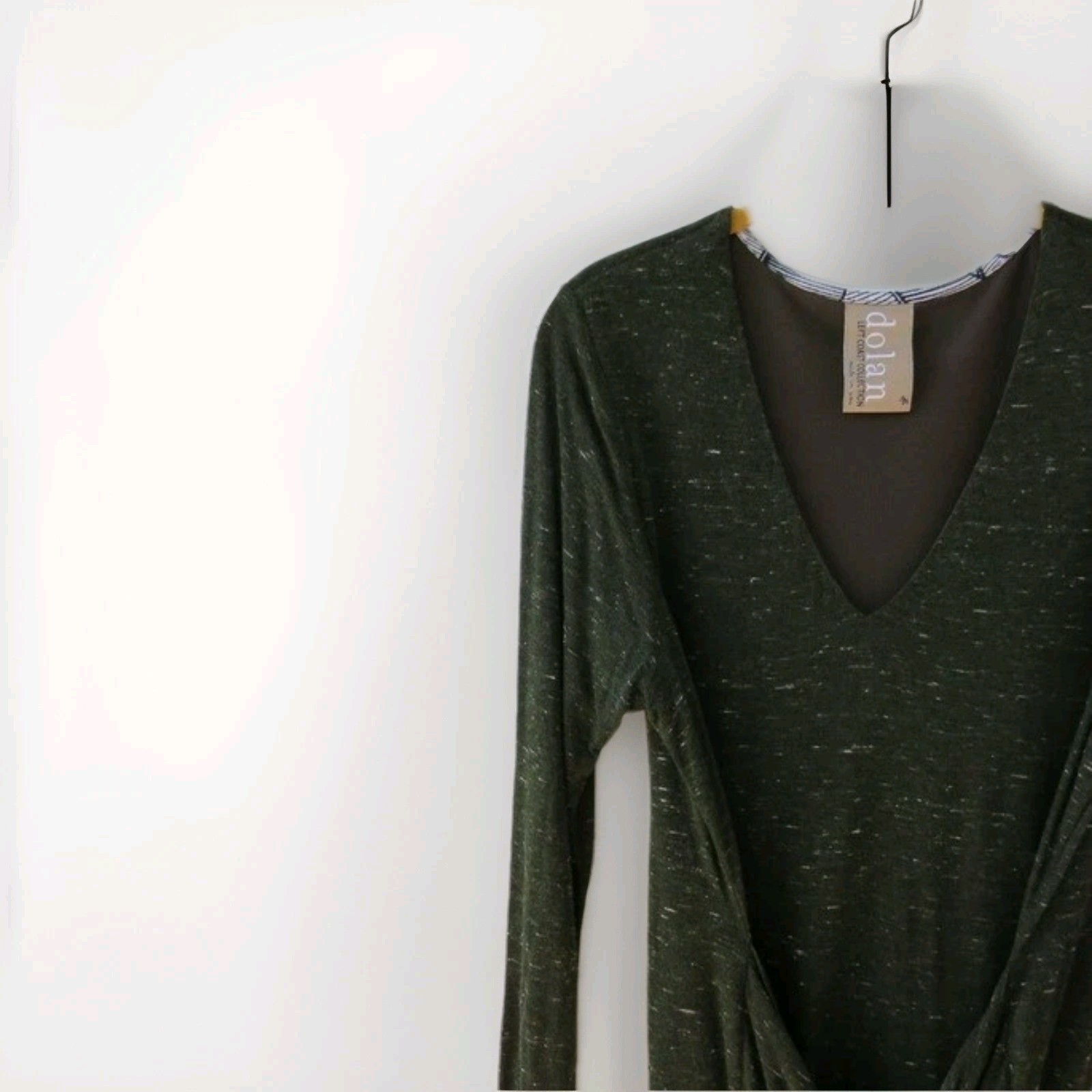 Dolan Left Coast Collection Spacedye Green Tie Front Dress Size Medium