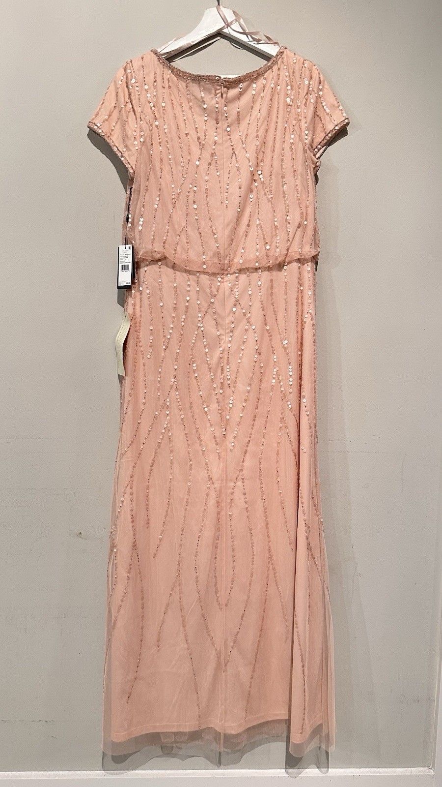 NWT Adrianna Papell Embellished Beaded Blouson Gown Women Dress 14 Party Wedding