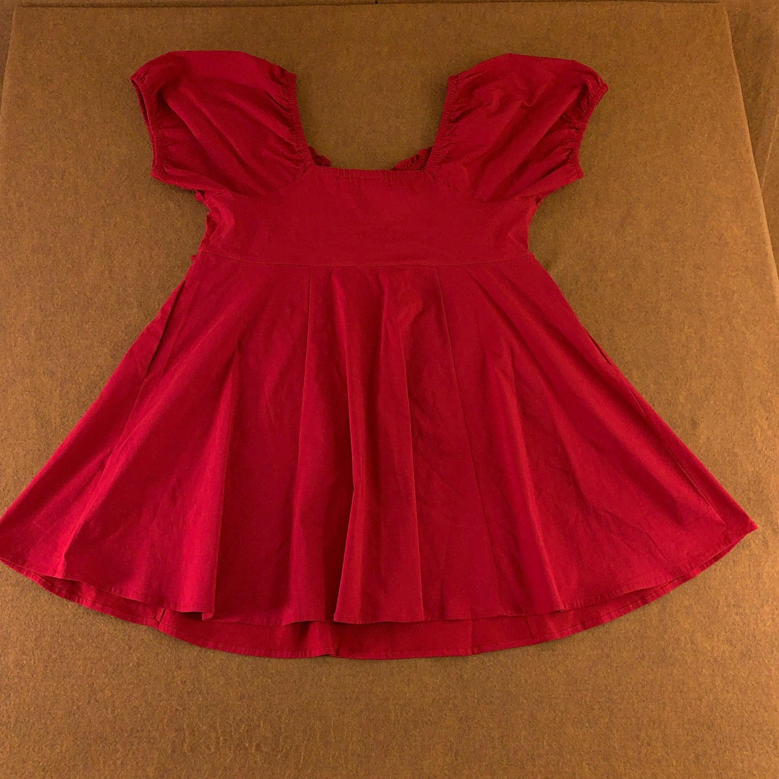 Torrid Womens Size 3X Jester Red Puff Sleeve Sweetheart Neckline Mini Dress NWT