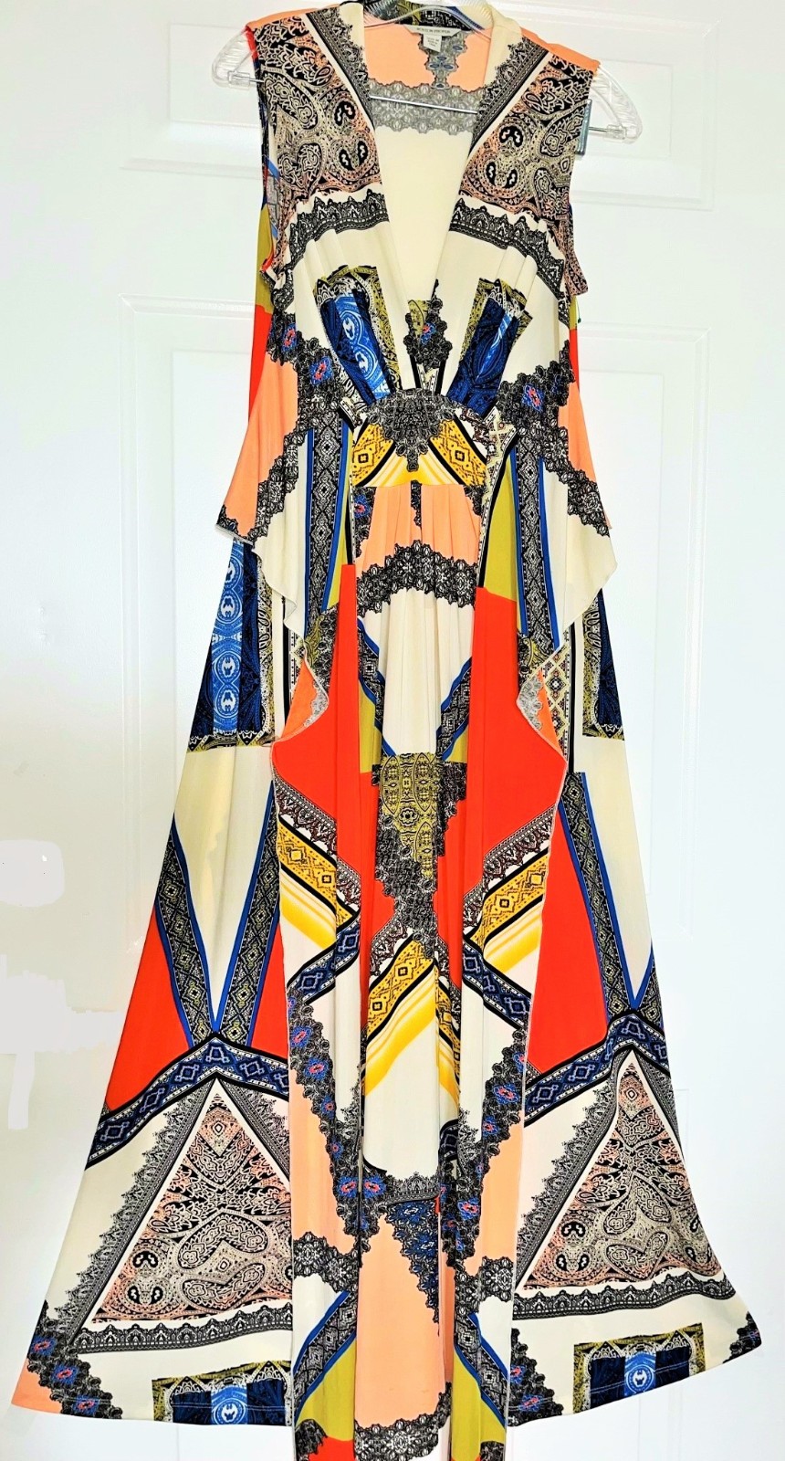 Boston Proper Colorful Sleeveless Two Ways Maxi Dress. M. New