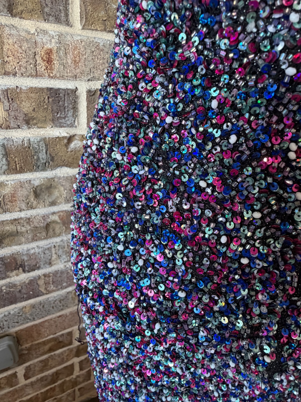 PARKER sequin-embellished mini cocktail dress multi-color size small sleeveless