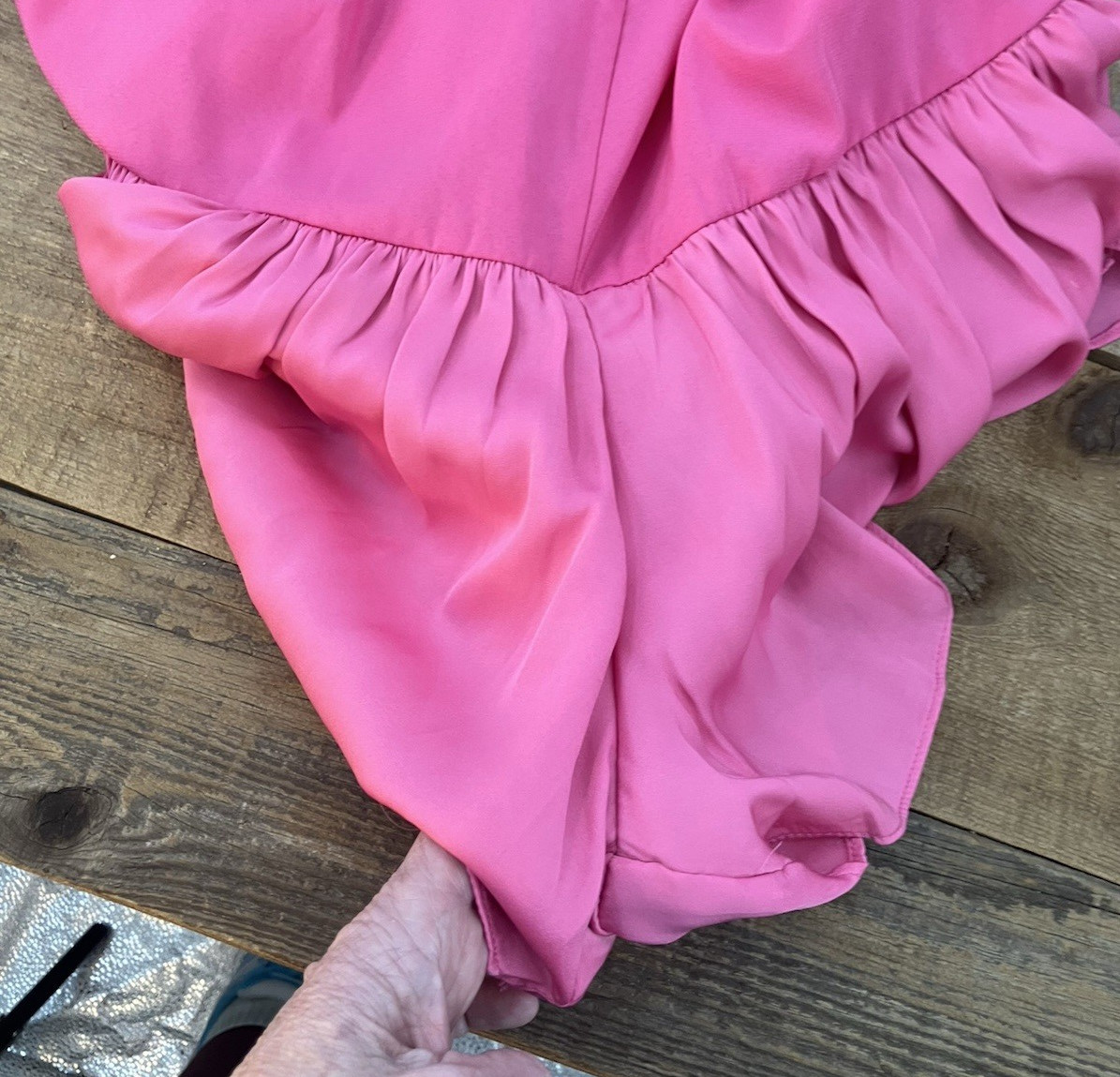 Saints & Secrets Hot Pink Spaghetti Strap Skort/Dress/Romper – Size L