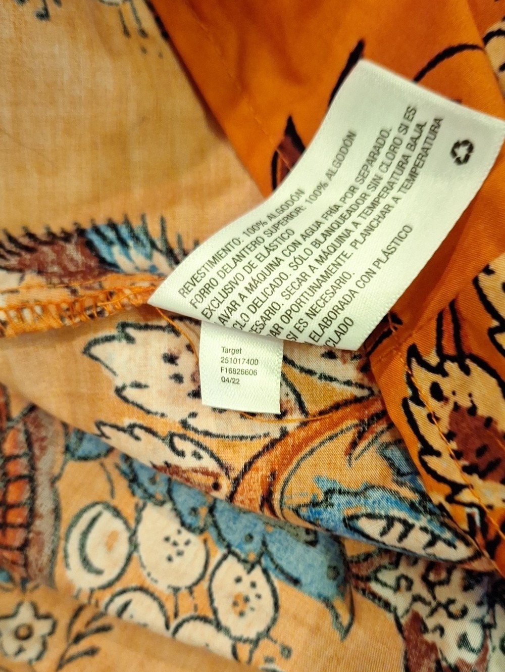 Rhode for Target – Orange Floral Tiered Midi Cotton Sundress – Medium NWT