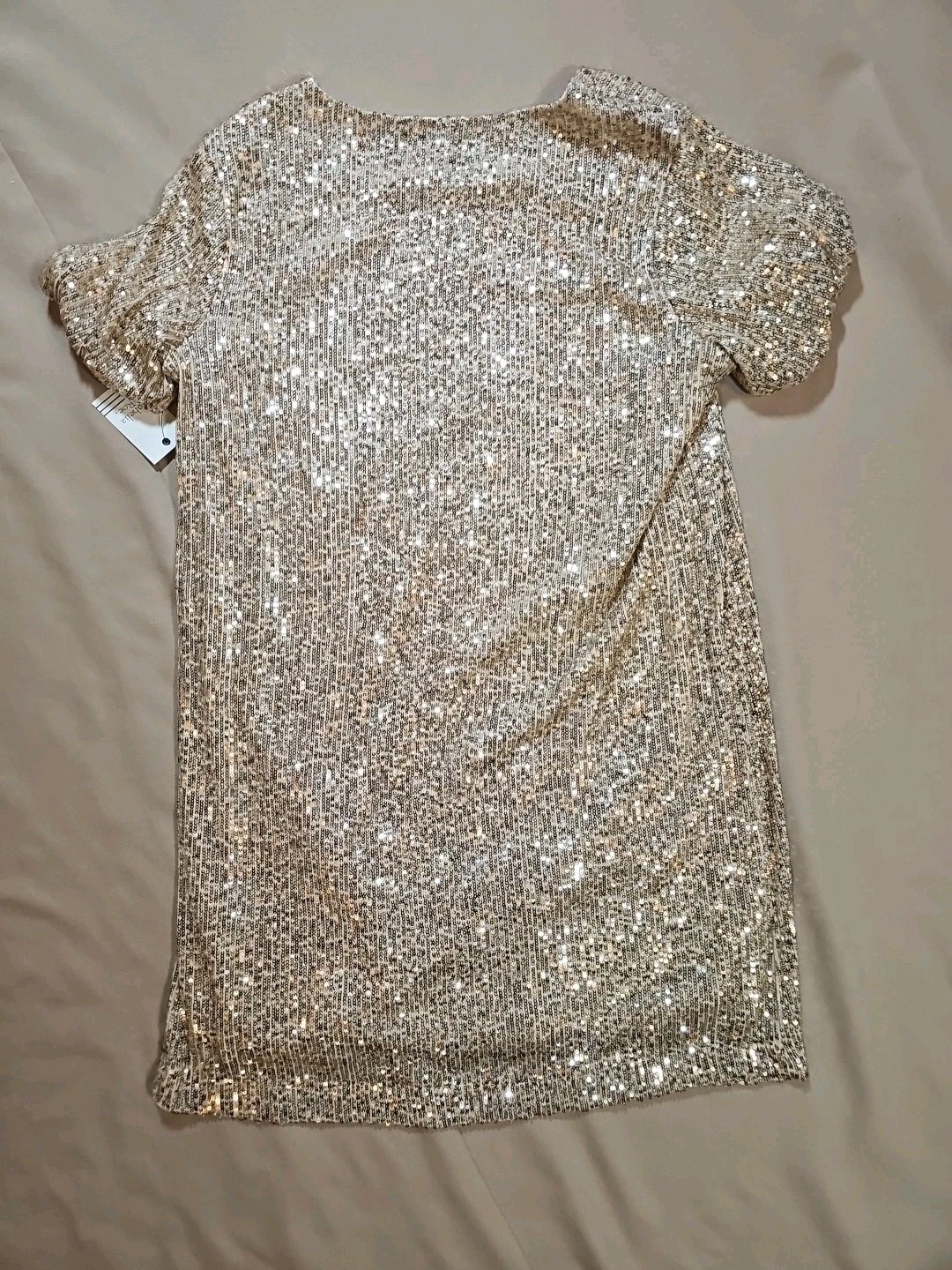 Ophelia Roe Womens Sequin Evening HolidayParty Dress Gold Pullover Stretch Large