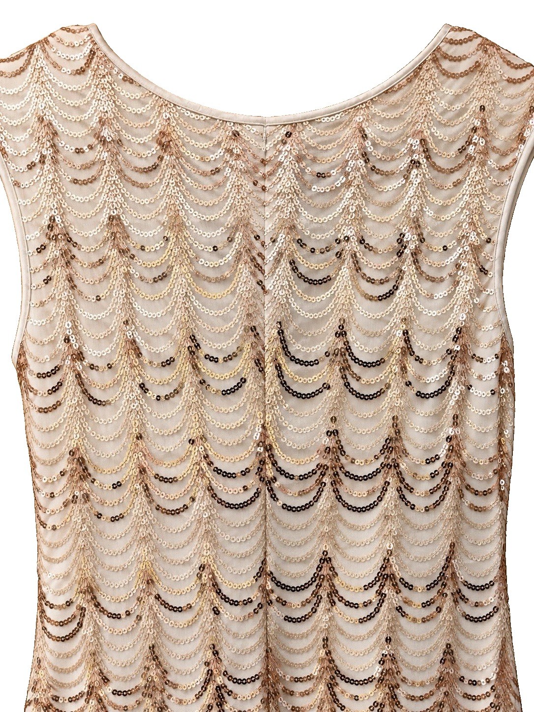 Connected Sheath Dress Size 12, Ivory Gold Sequins Cocktail Party Disco Clubbing
