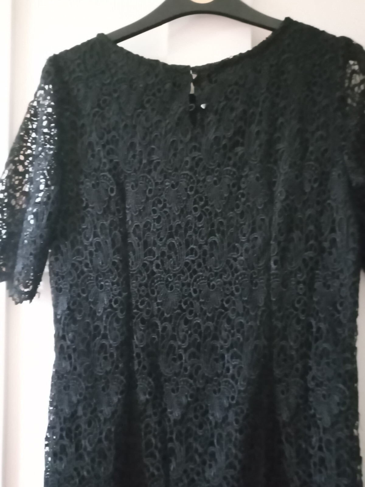 Ladies La Redoute Black Lace Short Sleeved Midi Dress Size 10 – VGC – Worn once