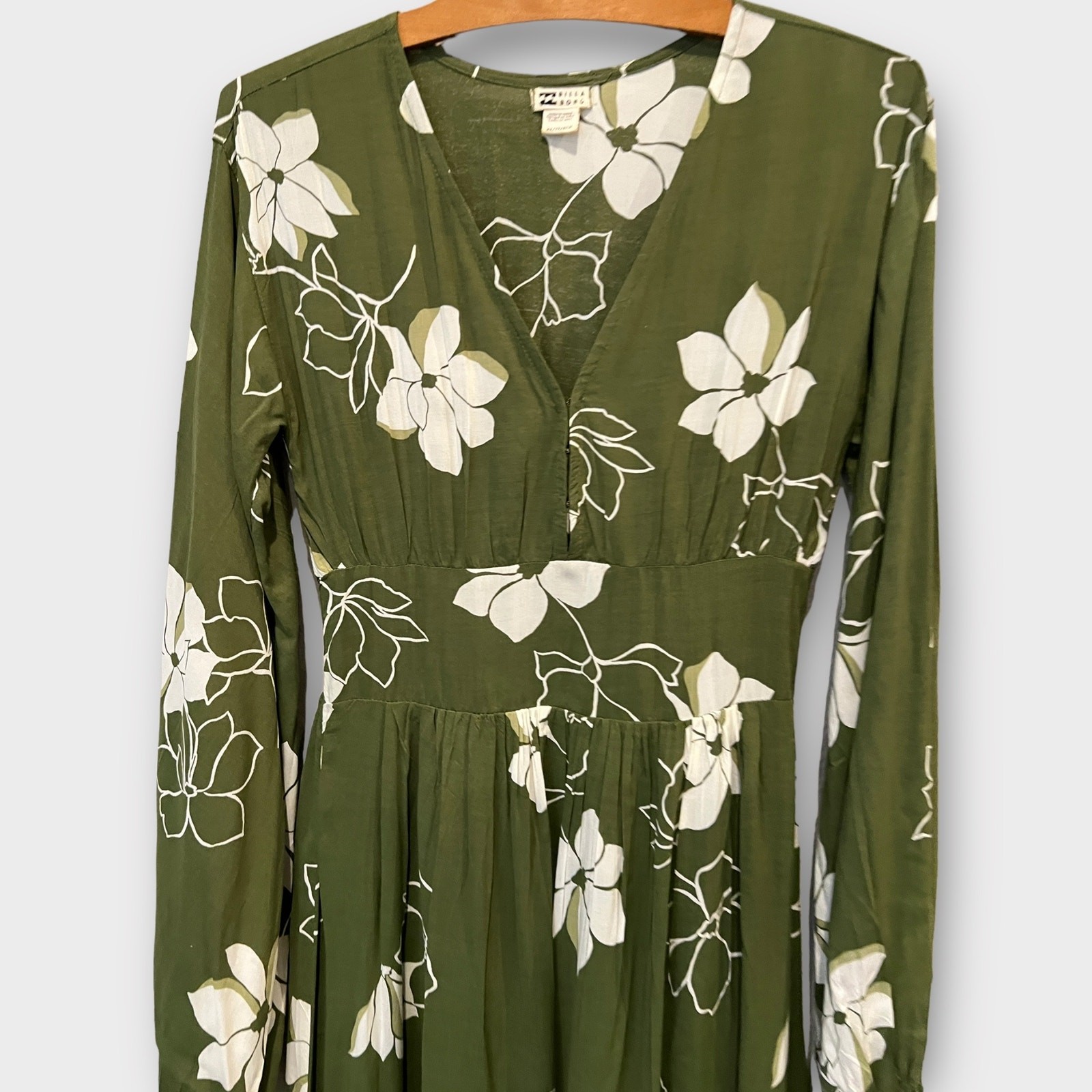 BILLABONG Night Bloom Floral Long Sleeve Maxi Dress Size XS