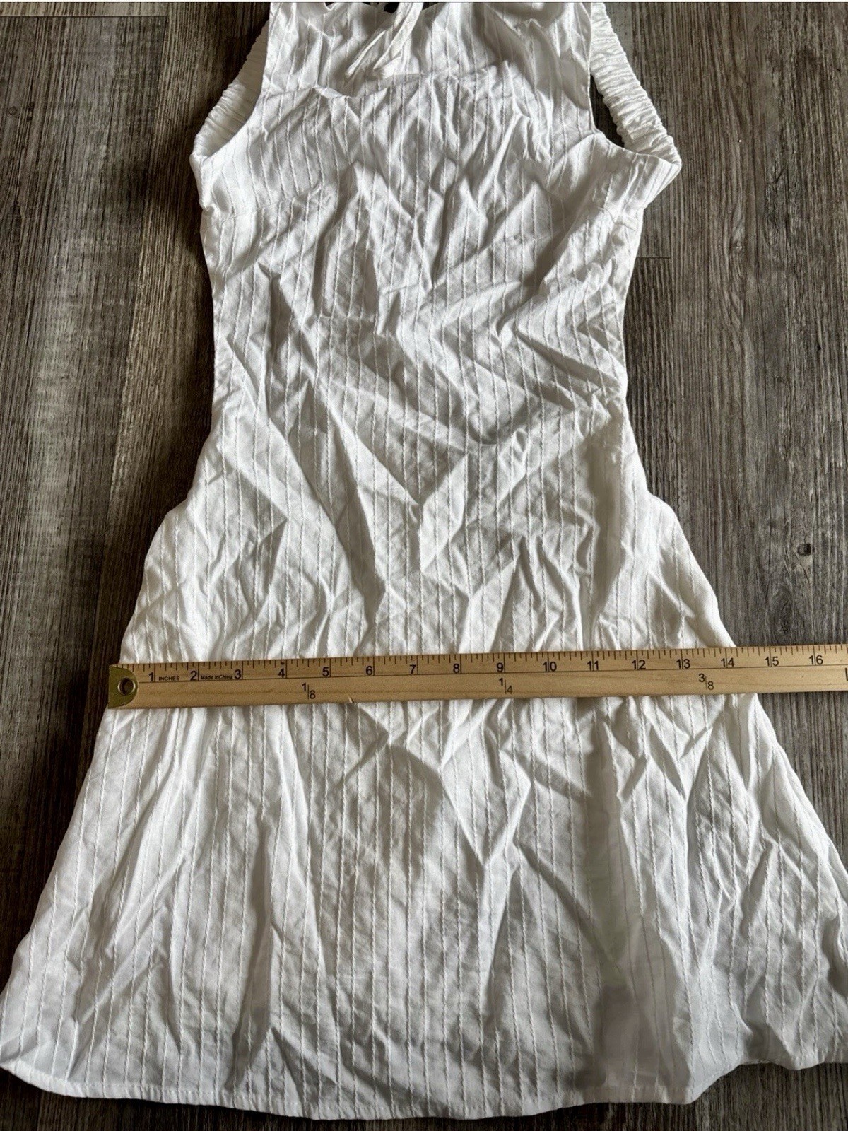 Princess Polly Swoon White Open Back Cotton Mini Dress Size 0 NWT $65