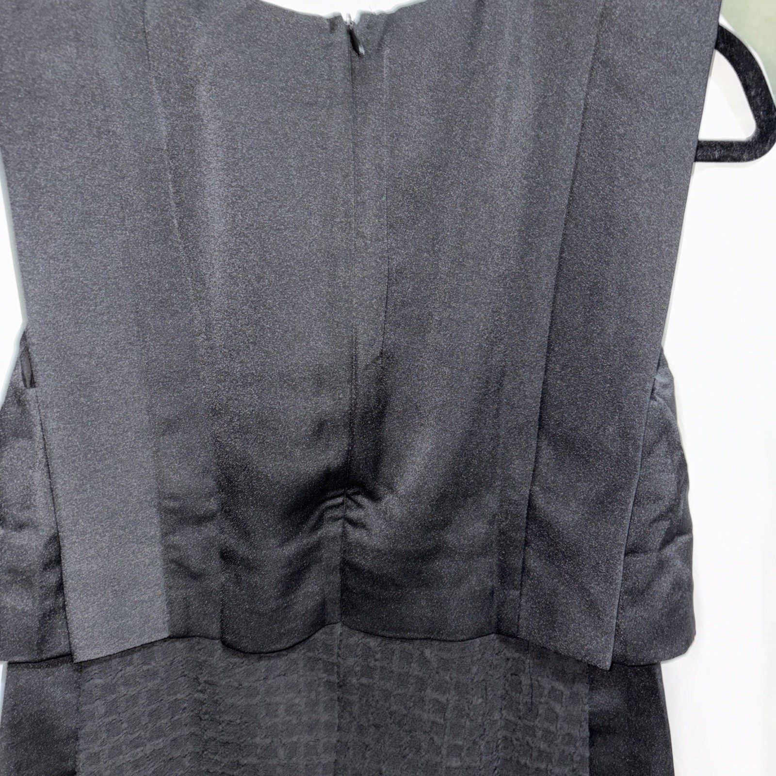 NWT! Saturday Club Peak Shoulder Layered Textured Dress Size Small Black