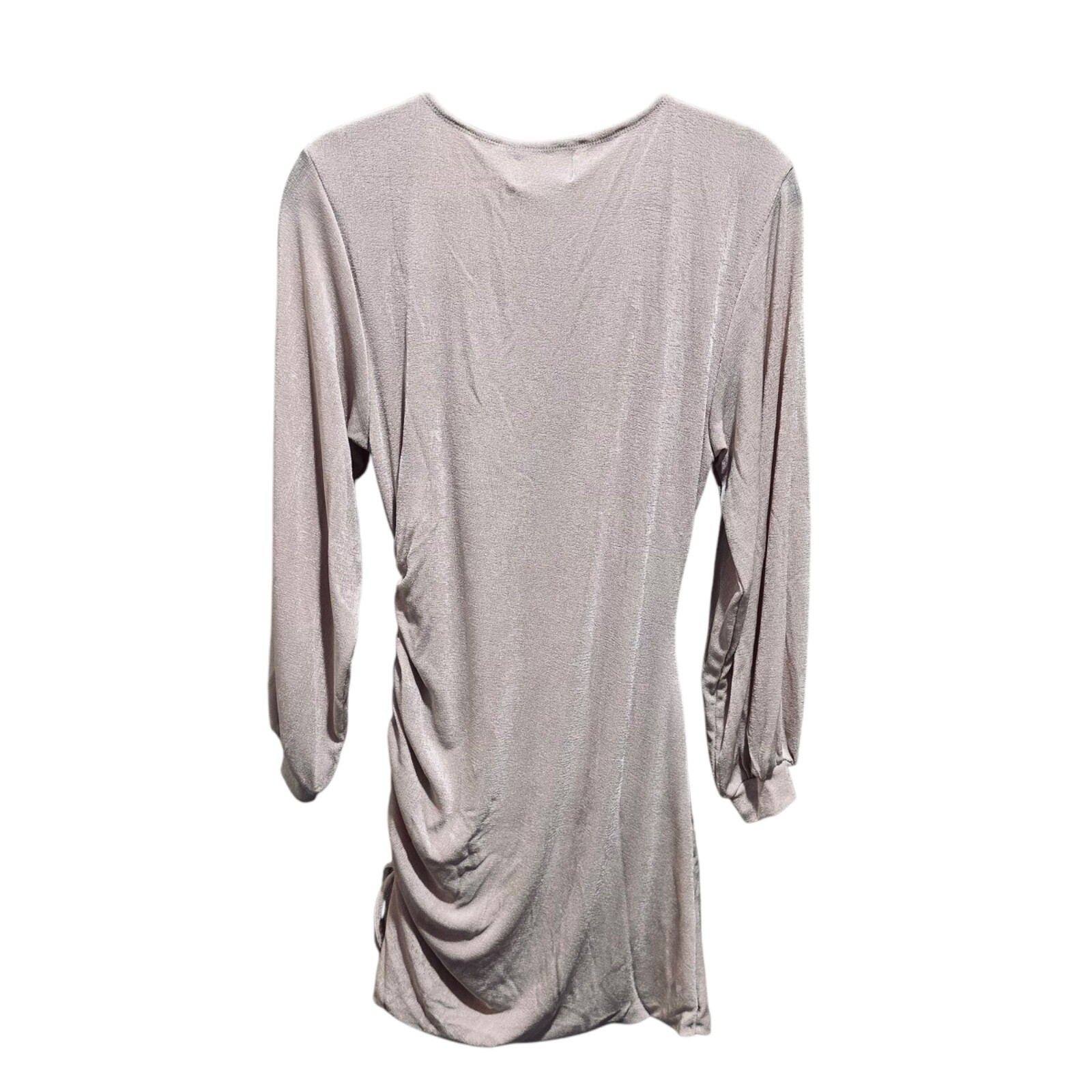 L*Space Size S Melissa Mini Dress Shell Champagne Ruched Surplice V-Neck NEW