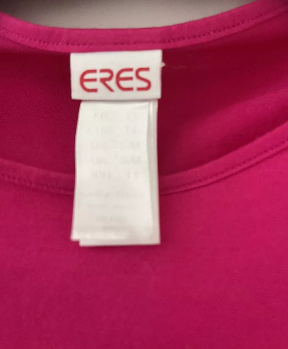 Eres Tunic Jersey Dress, Fuchsia Color, S/M, Made In France