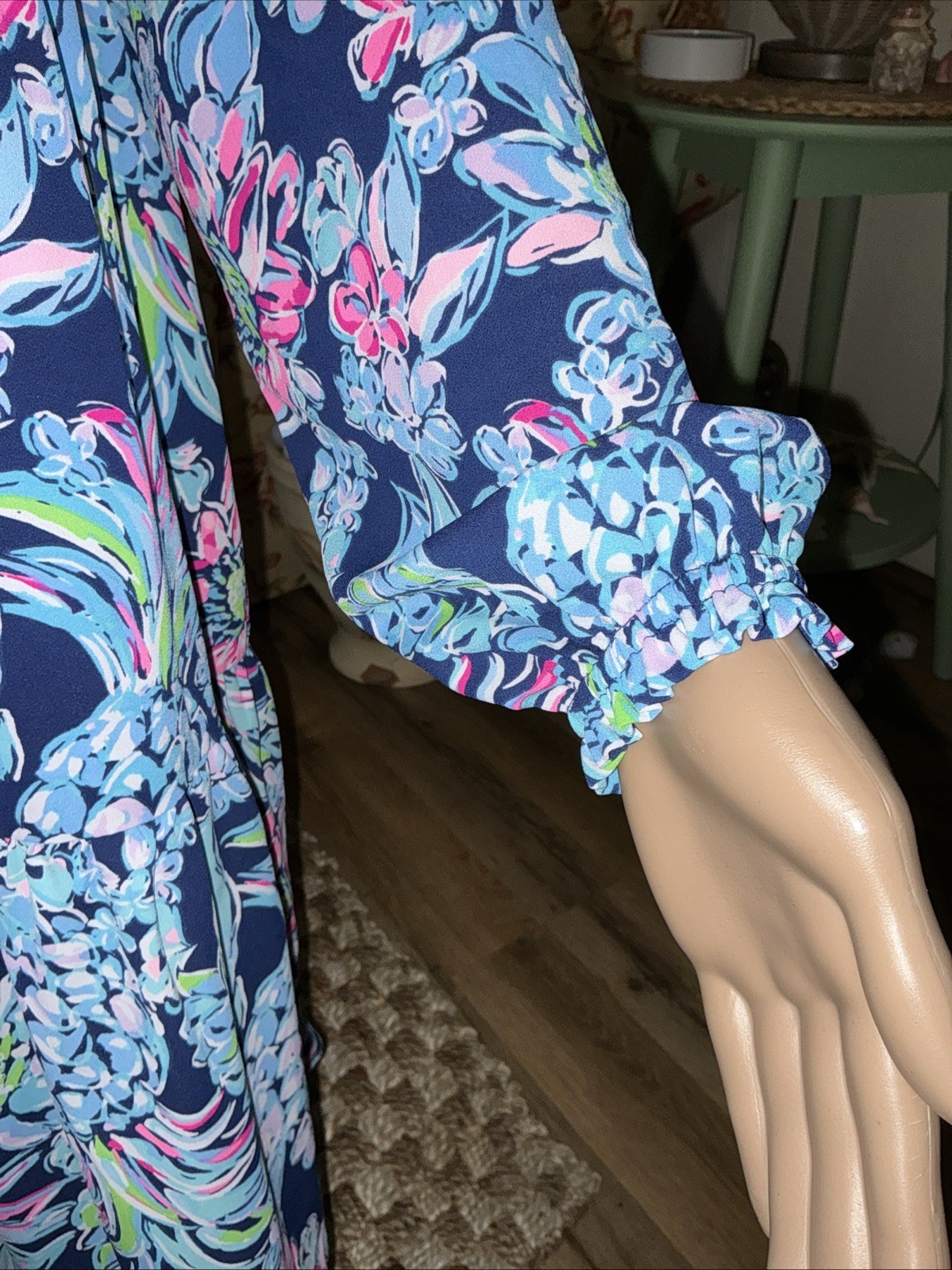 Lilly Pulitzer Winona Stretch Dress Navy Pineapple Paradise Size Small NEW