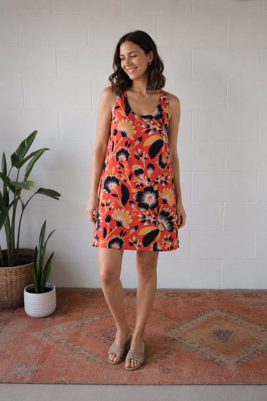 J.Crew Collection 100% Silk Floral Shift Dress Size 6 Cross Back A7556 NWOT