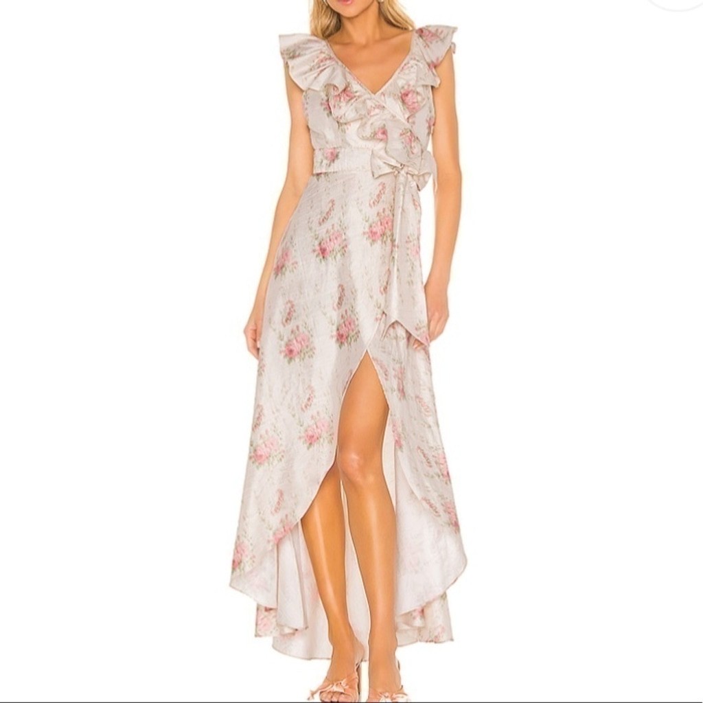 Nwt LOVESHACKFANCY Cosmo Hi Low Floral Dress 2