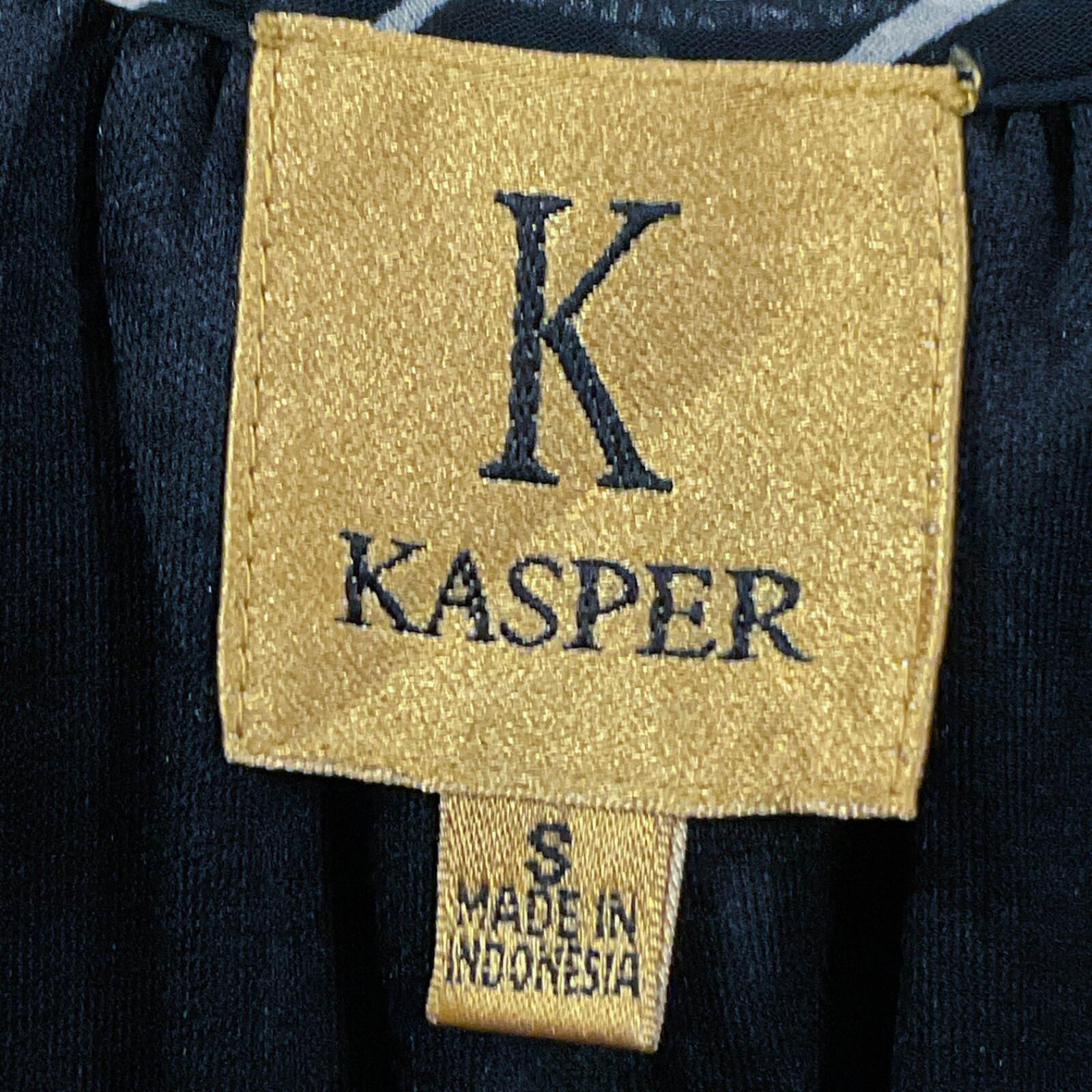 Kasper Womens Dress size Small Black Tan Pullover Pleated A-Line Tank Lined