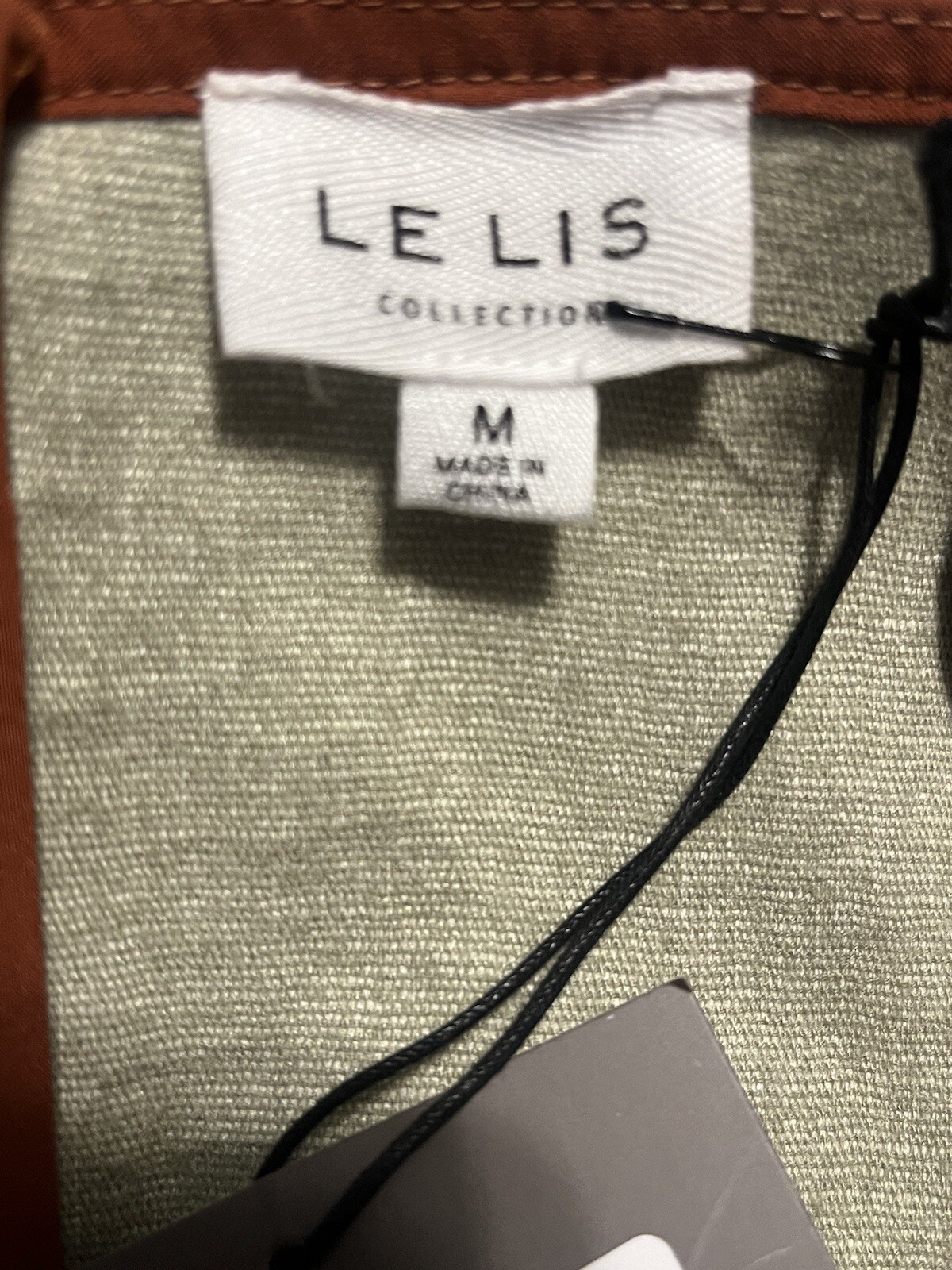 NWT Le Lis Collection Womens Camel Croc Dress w/ Adjustable Straps – Size Medium