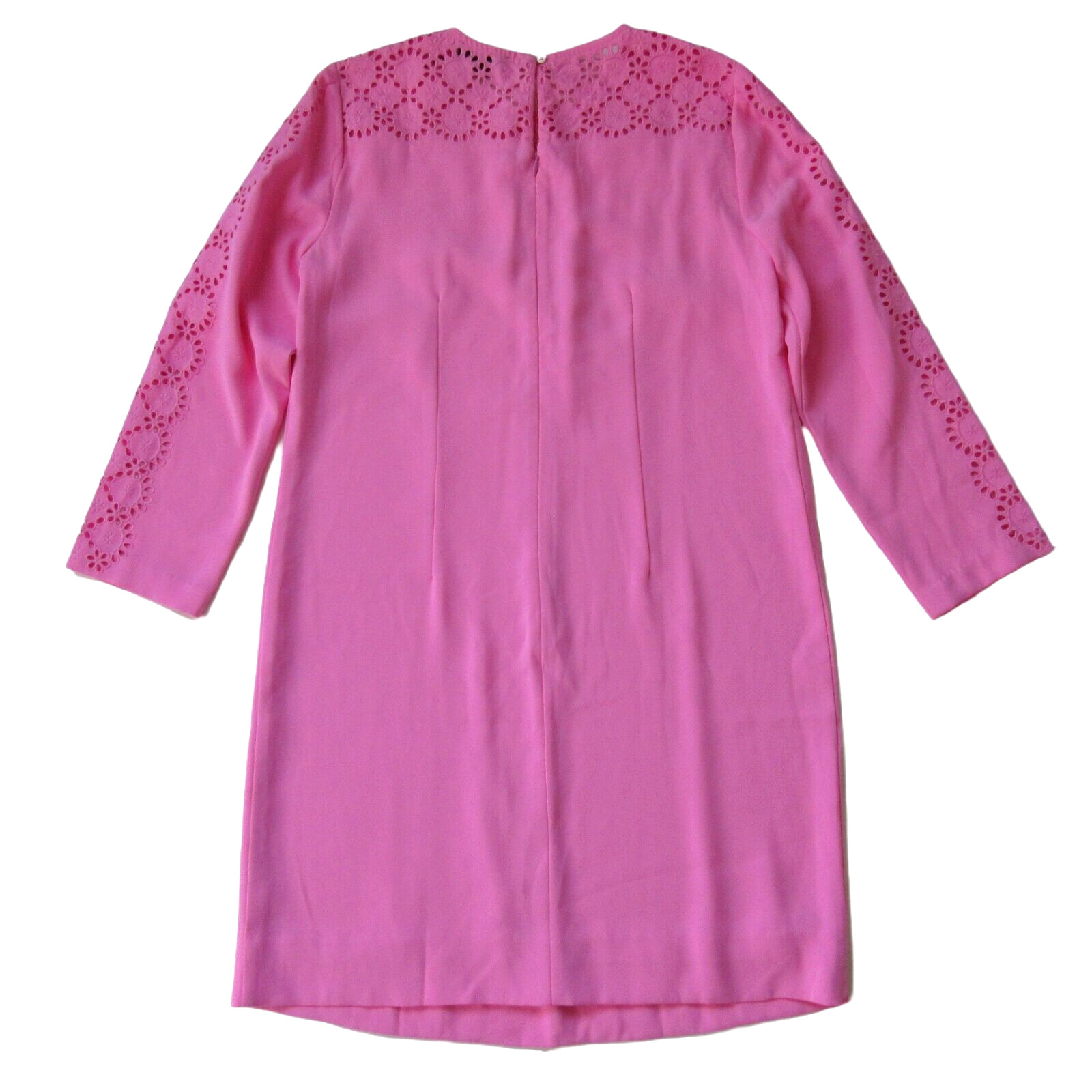 NWT J.Crew Laser-cut Eyelet Shift in Larkspur Pink 365 Crepe Dress 4