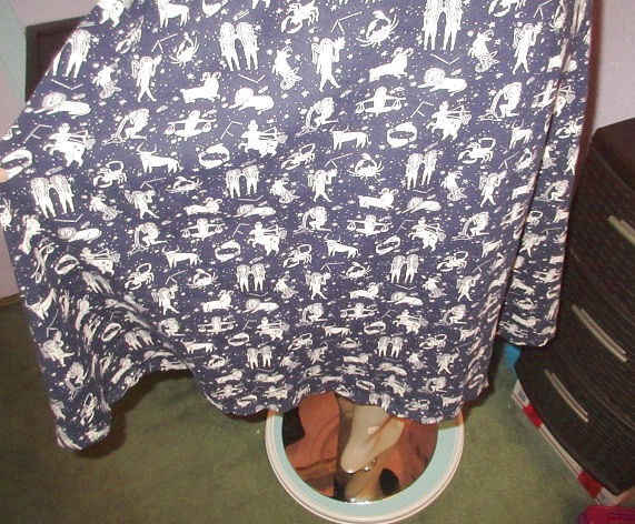 Vtg Mata Celestial Astrology Signs Dress Size L Horoscope Cosmic Astral Lunar