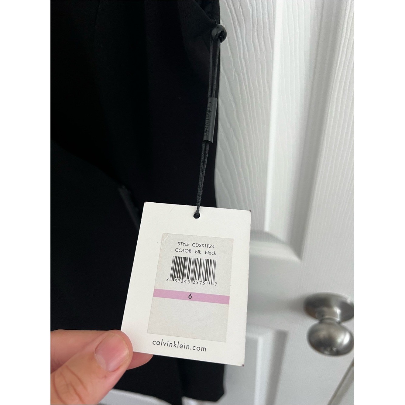 Calvin Klein Black Cap-Sleeve Wrap Midi Dress