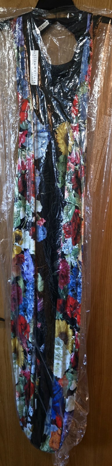 ALICE & OLIVIA (2) DELORA OPEN BACK GARDEN BRUNCH MAXI DRESS NWT MSRP$495