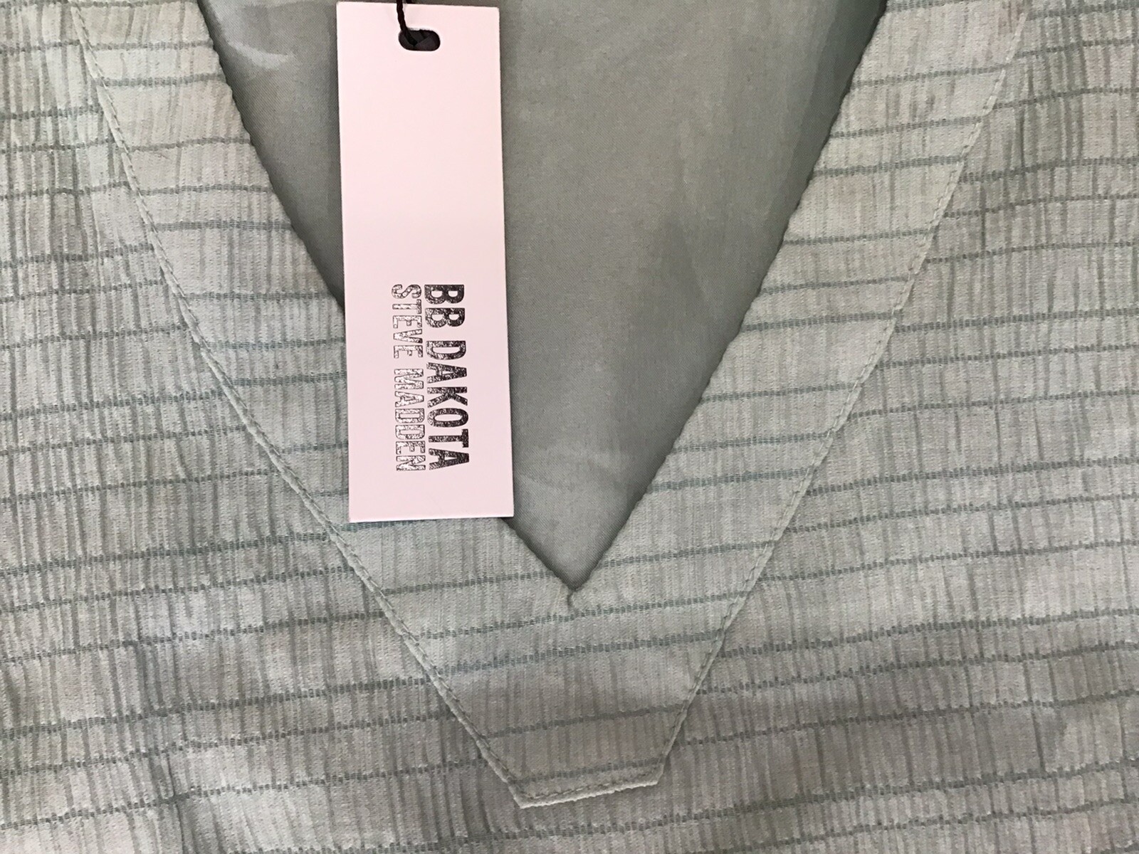 NWT Steve Madden x BB Dakota Balloon sleeve dress sea mist size M V-neck Lining