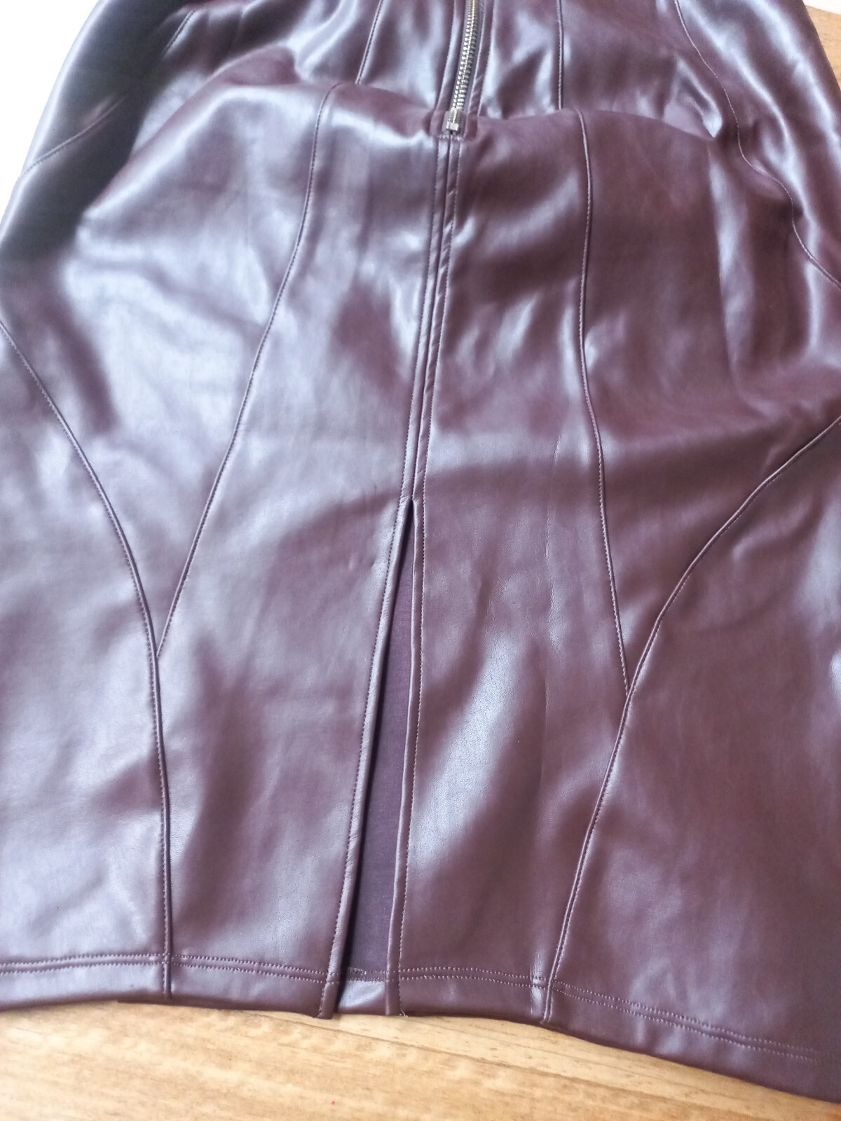 💗HONEY BIRDETTE EMILY 10C BROWN MAHOGANY VEGAN LEATHER LEATHERETTE DRESS 32C 💗