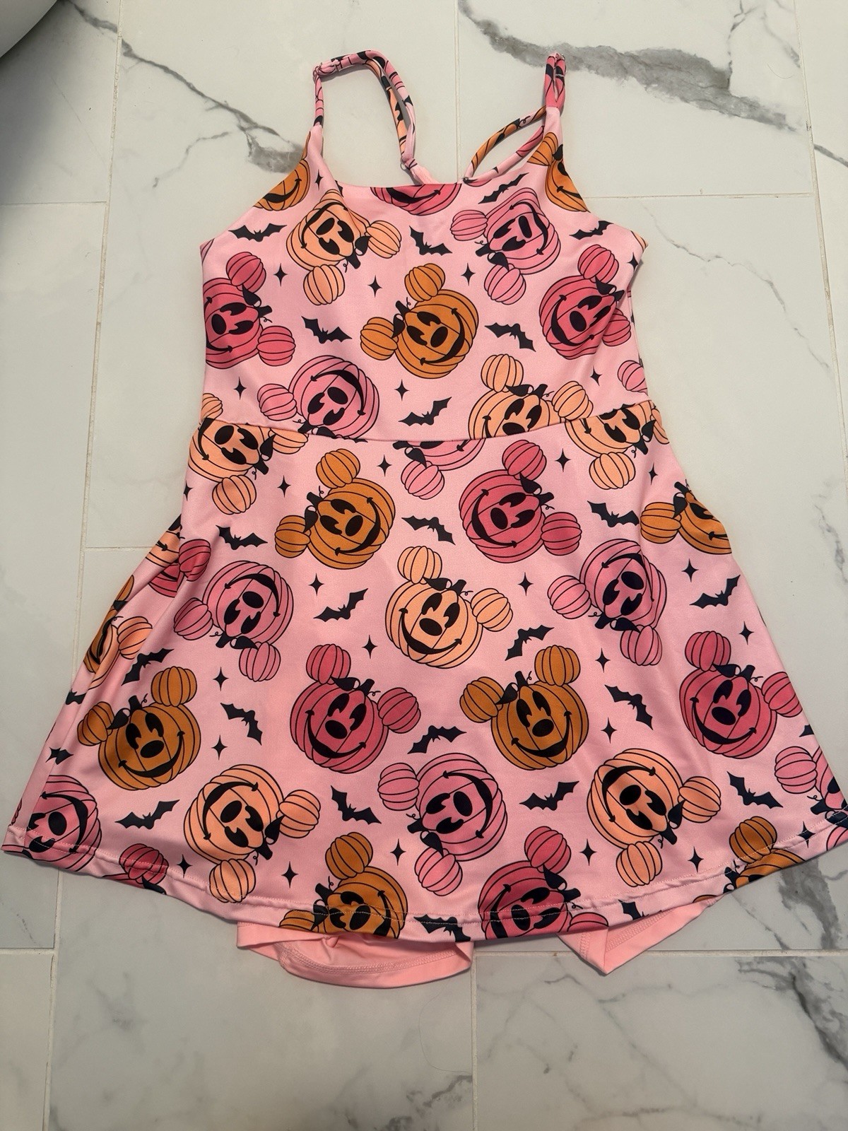 Kingdoms & Co Women S/M Pink Minnie Mickey Mouse Halloween Athletic Dress