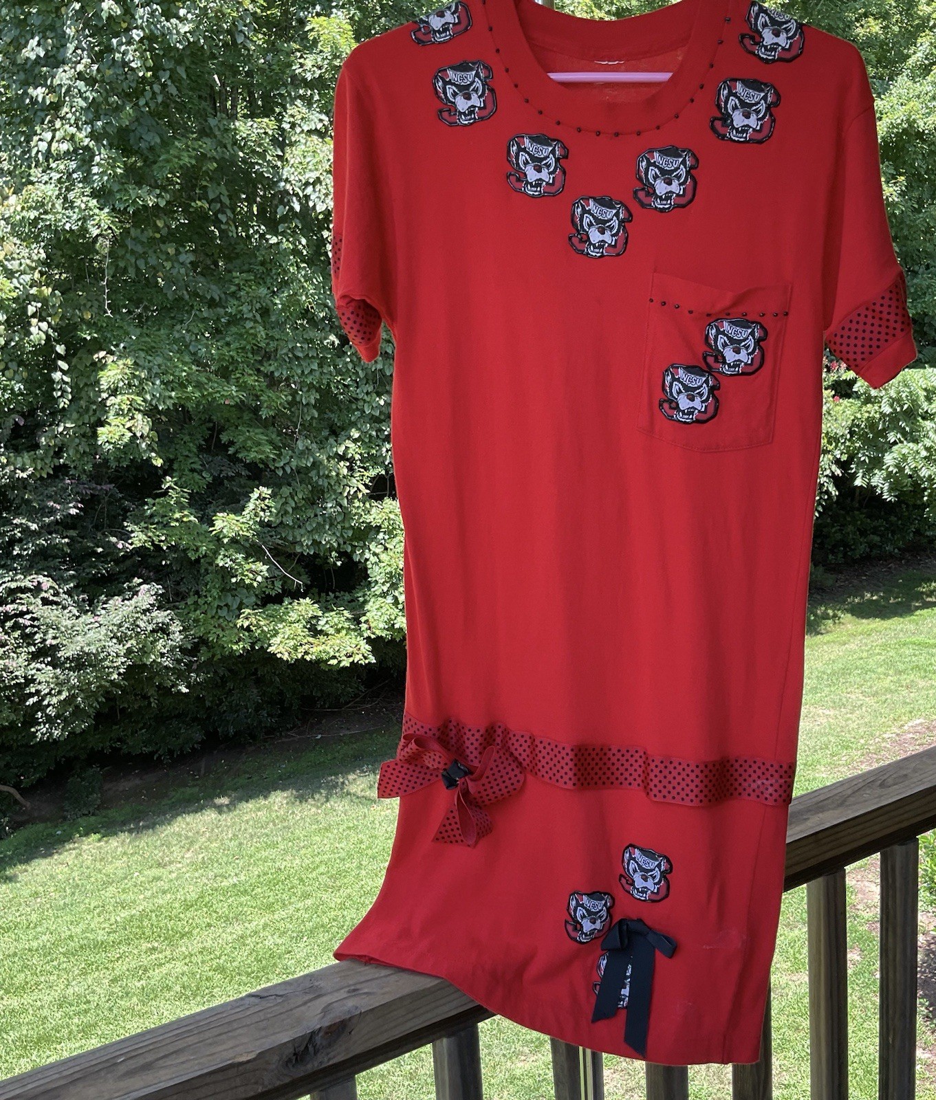 NC State Wolfpack Mini Dress Wmn College Student Gameday Cotton Handmade NCSU