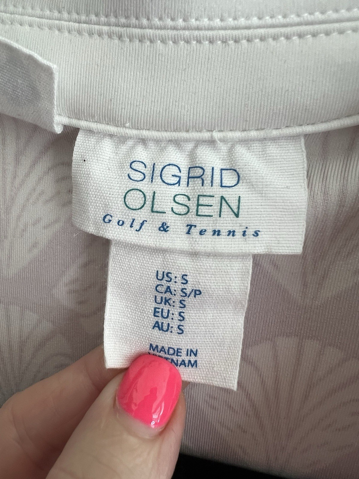 SIGRID OLSEN Golf & Tennis Mauve Shell Print Collared Sleeveless Dress Sz S