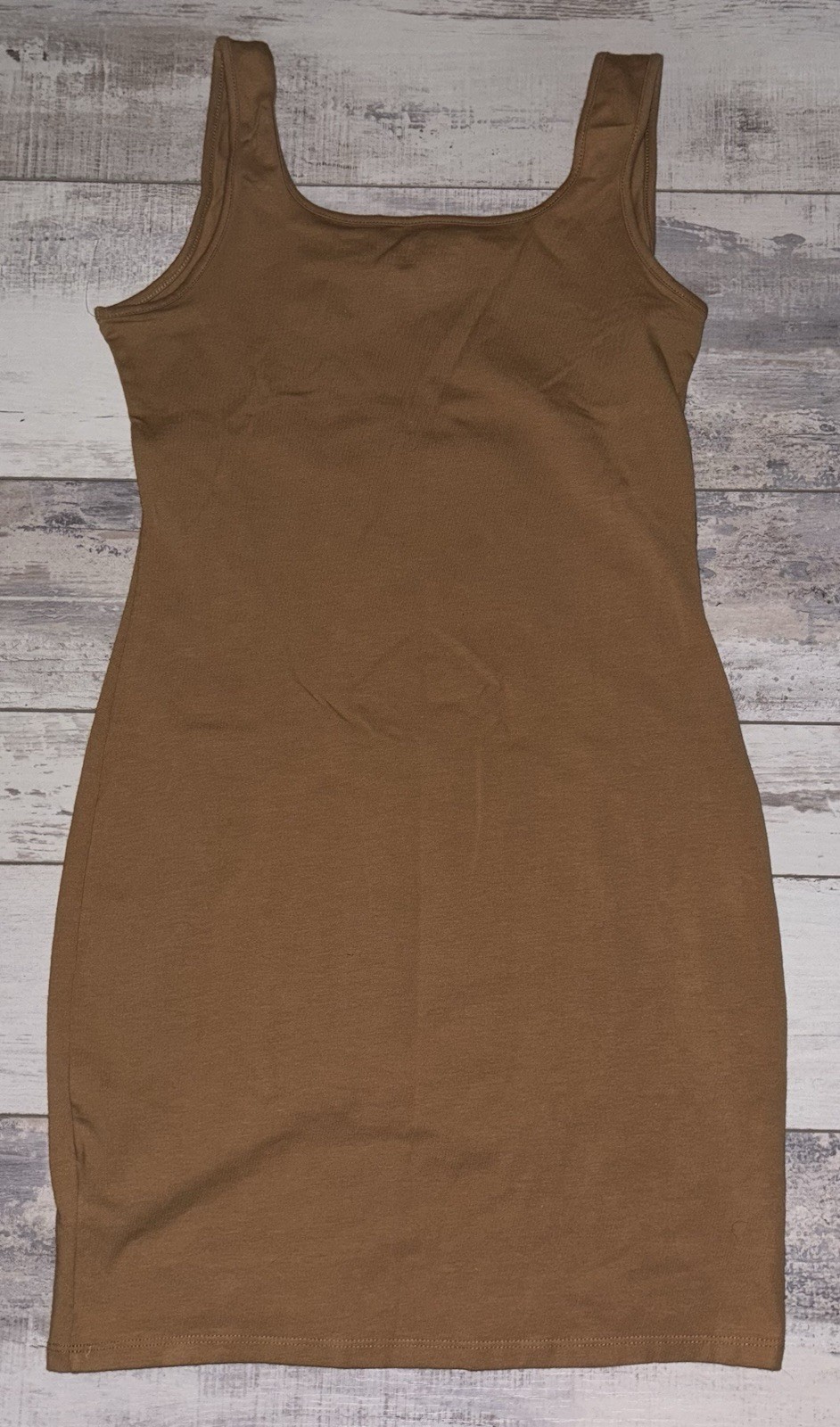 Wild Fable Bodycon Seamed Sleeveless Dress size M – Light Brown/Camel – NEW B