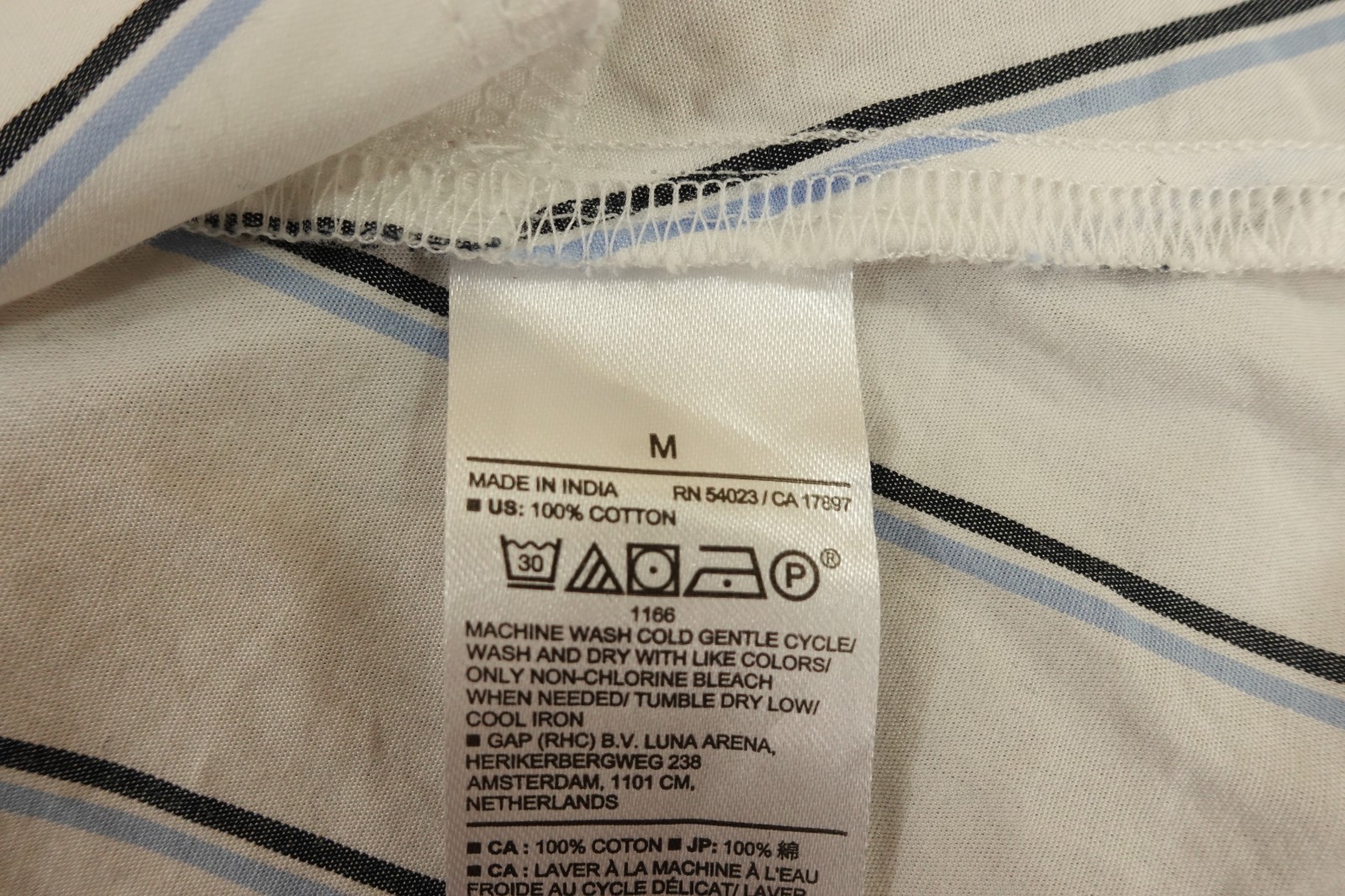 Banana Republic Womens Medium White Navy Stripe Poplin Sleeveless Mini Dress NWT