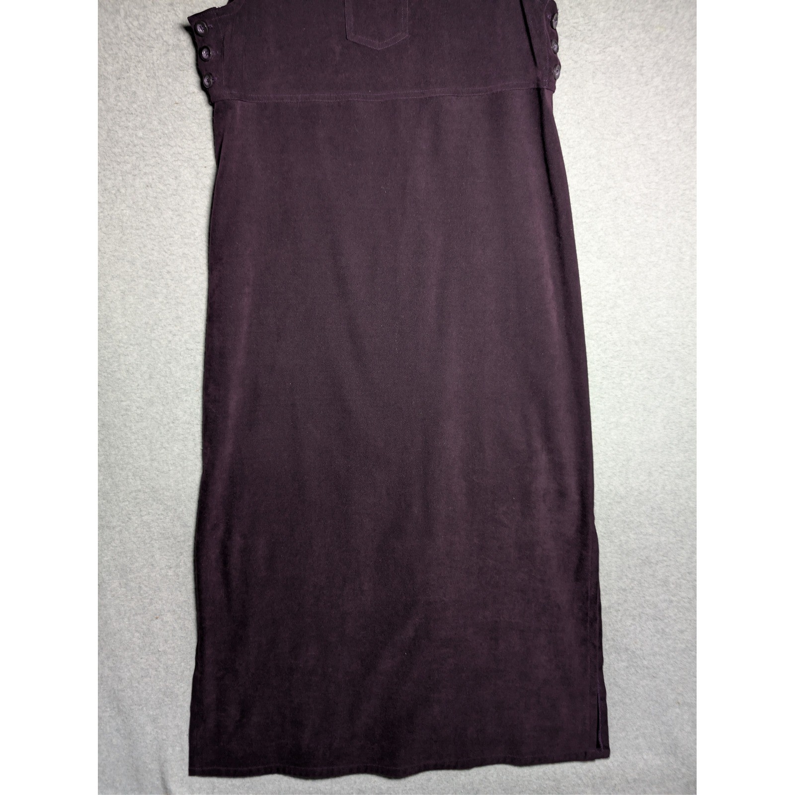 Pinafore Maxi Dress Medium Dark Purple Whimsigoth Sleek 90s Style Side Slits VTG