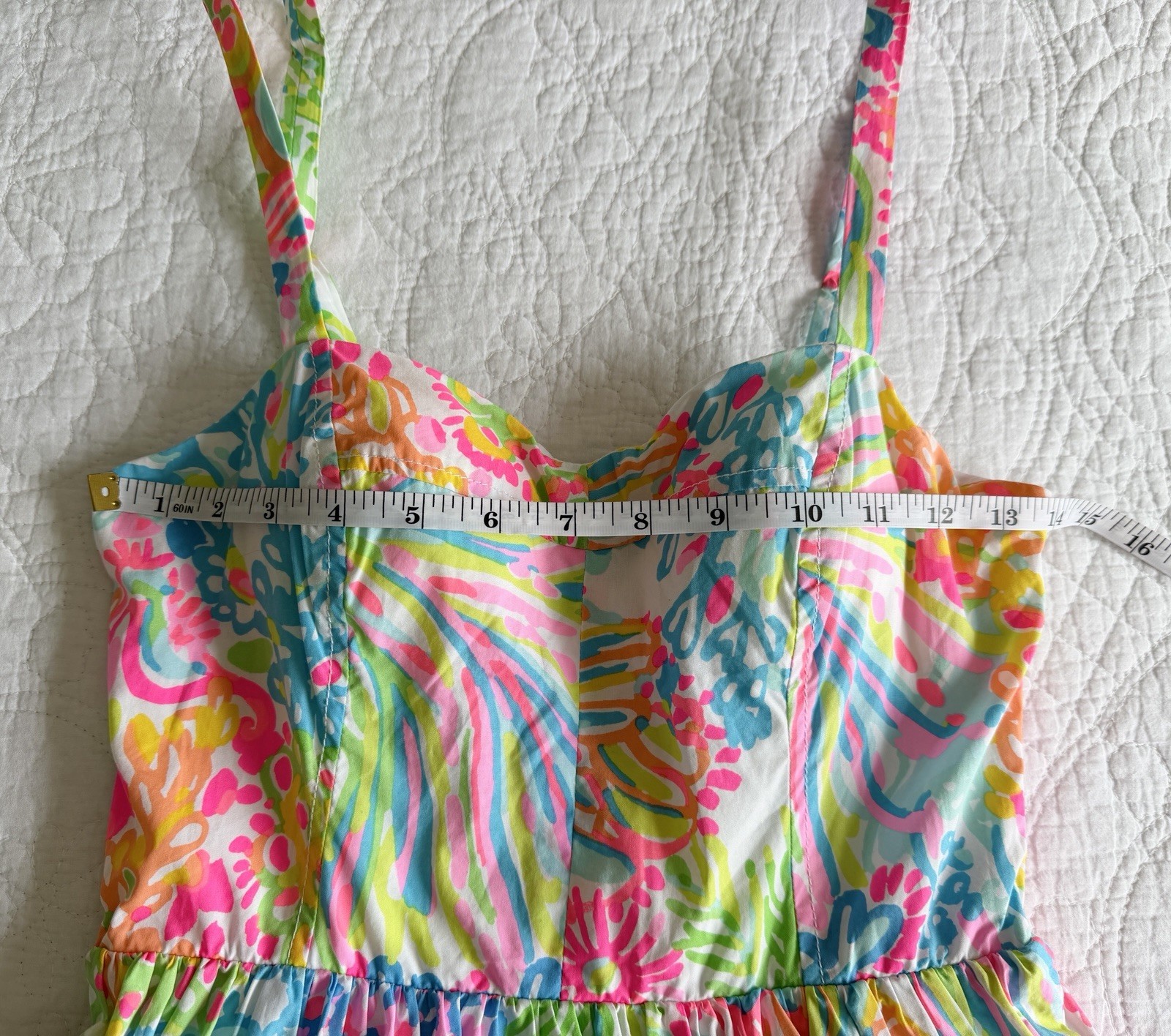 Lilly Pulitzer Ardleigh Lovers Coral Size 0 XS Bright Multicolor Floral Neon EUC