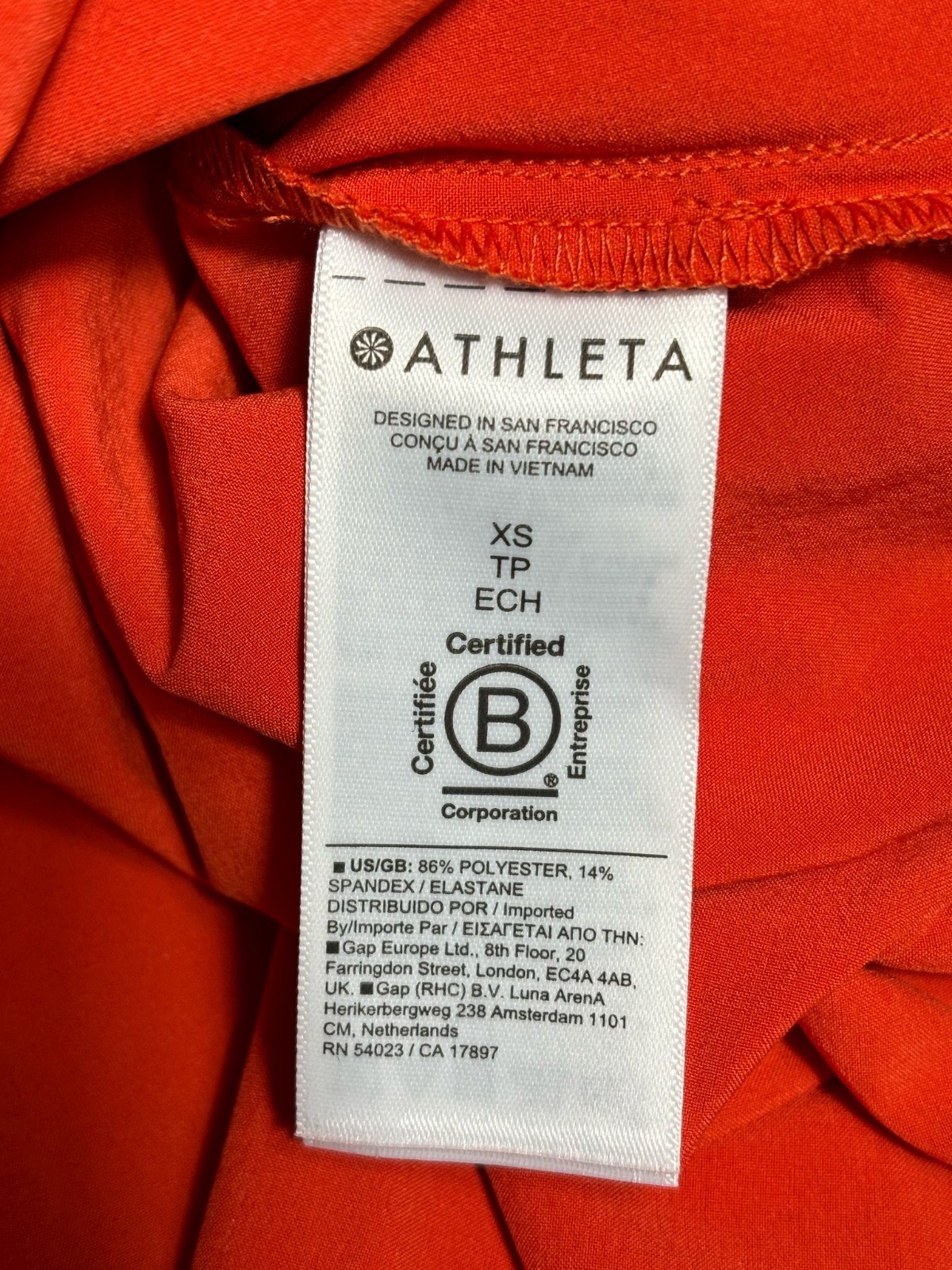 Athleta Savannah Strap Mini Athletic Dress Tie Waist Size XS Orange Sleeveless