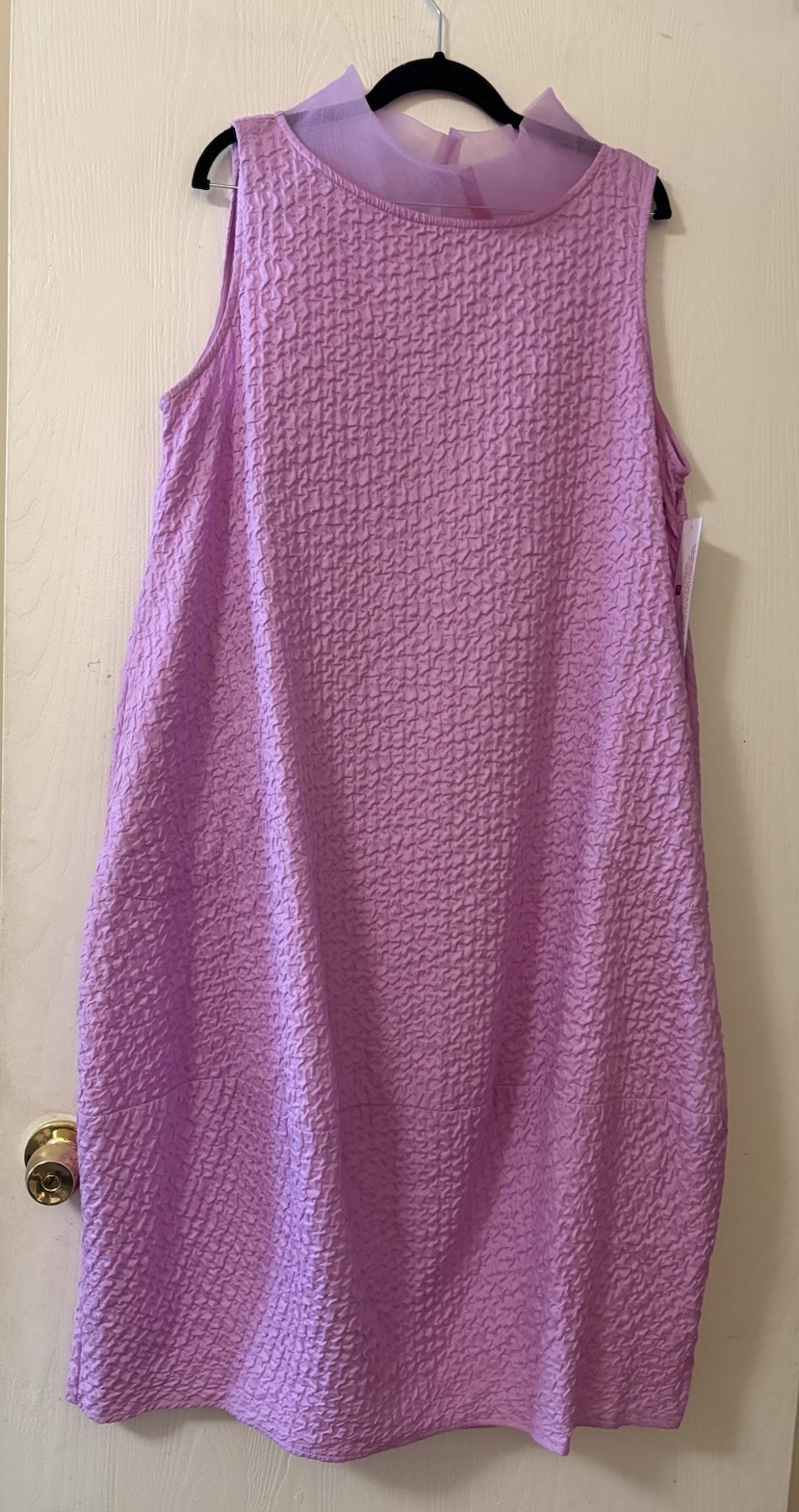 NWT IC Collection Orchid Organza Stand Collar Sleeveless Balloon Dress XL — New