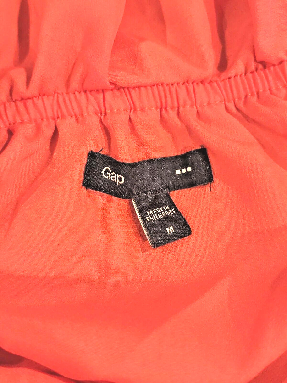 New $69 Gap Strapless Summer Mini Dress Aline Ruffles Beach Wear Coverup Coral