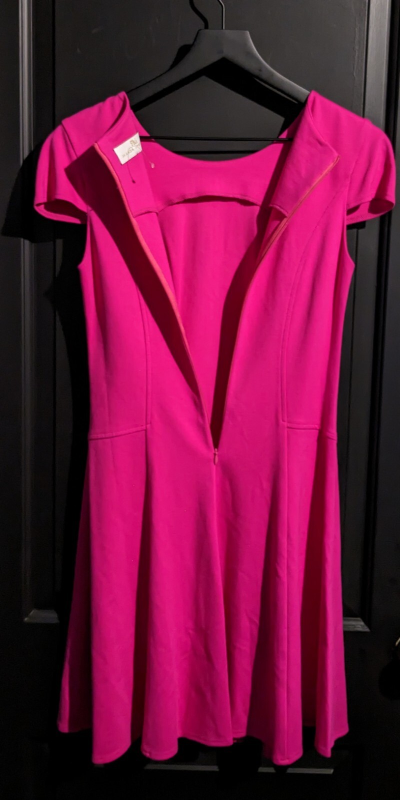 Amanda Uprichard Women’s Cold Shoulder Sleeve Hot Pink Mini Dress Size Small