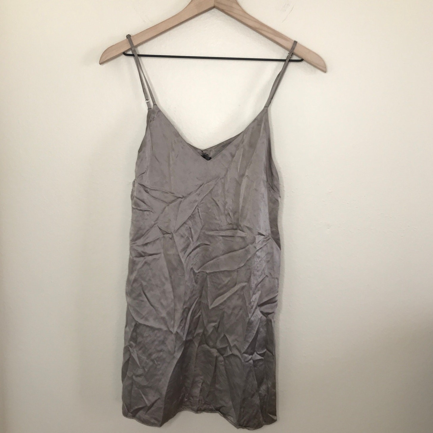 REFORMATION Taupe Slip Dress y2k Sexy Mini Dark Fairy Neutral Coquette Silky XS