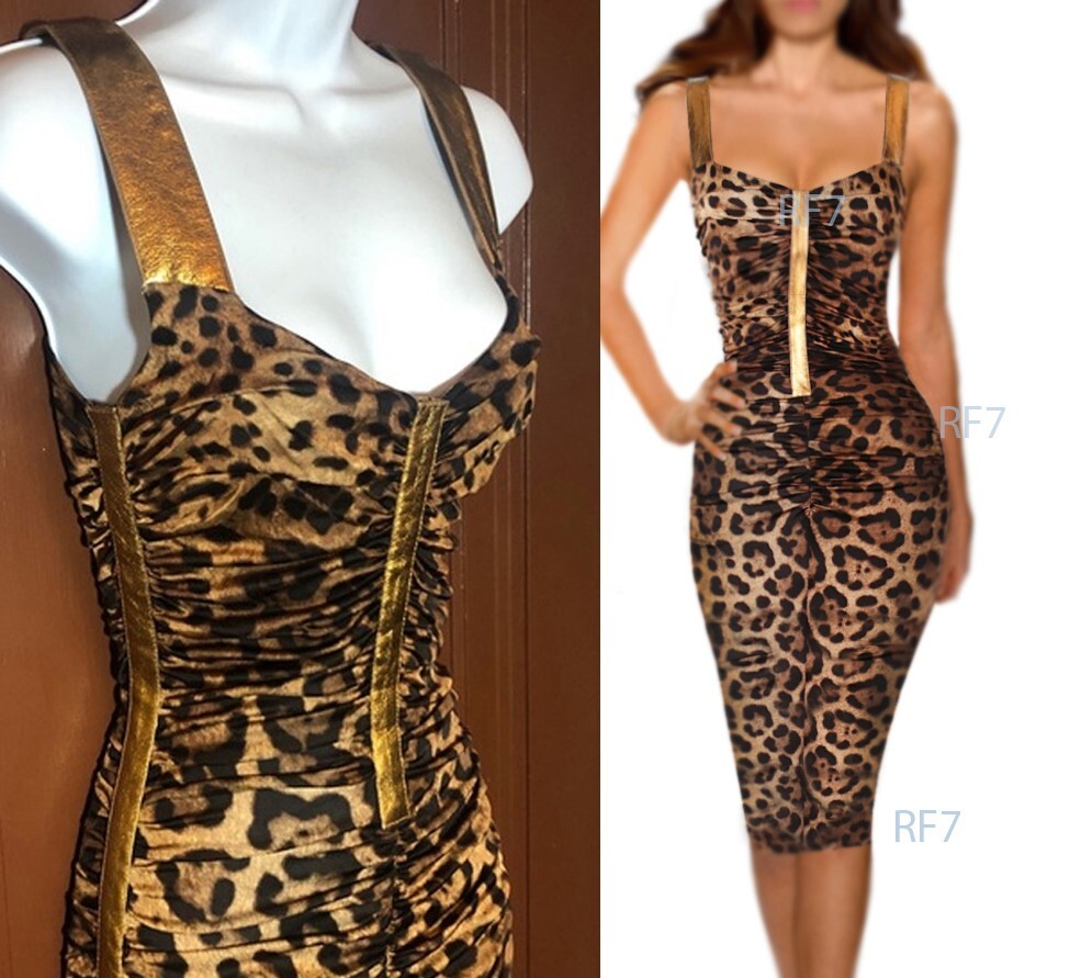 SALE! $4,900 GORGEOUS DOLCE & GABBANA ITALY Silk Satin dress size 42