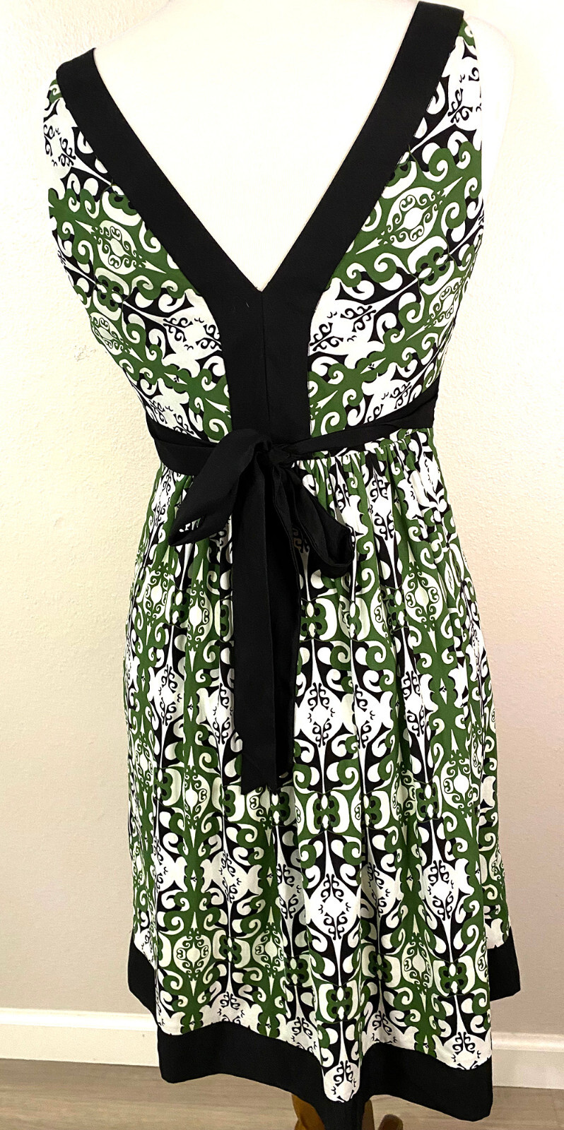 Trulli Women’s Green & Black Patterned Dress, Size 4