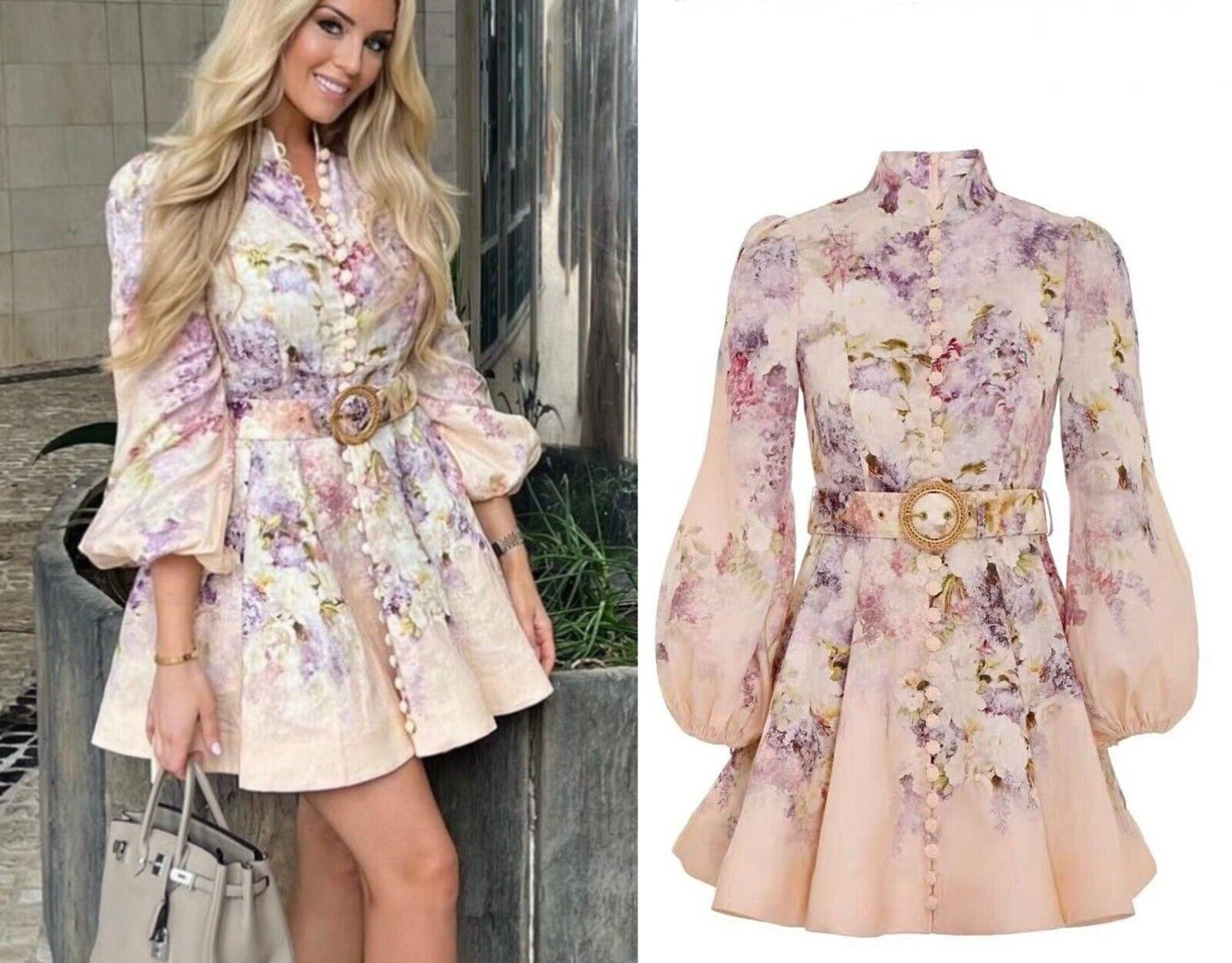 New Zimmermann Linen Mini Dress Australian2 fits size US8 Lyrical Belted