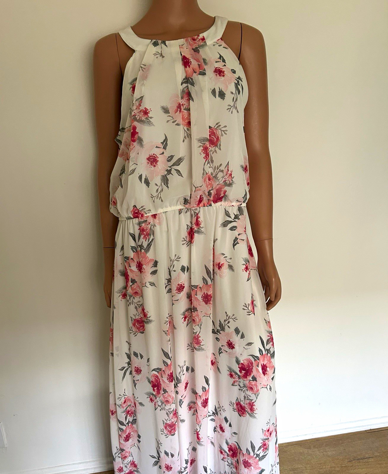 Pre-owned Kindred White Embroidered Cotton Blouse XL Boho Peasant Puff Sleeve To