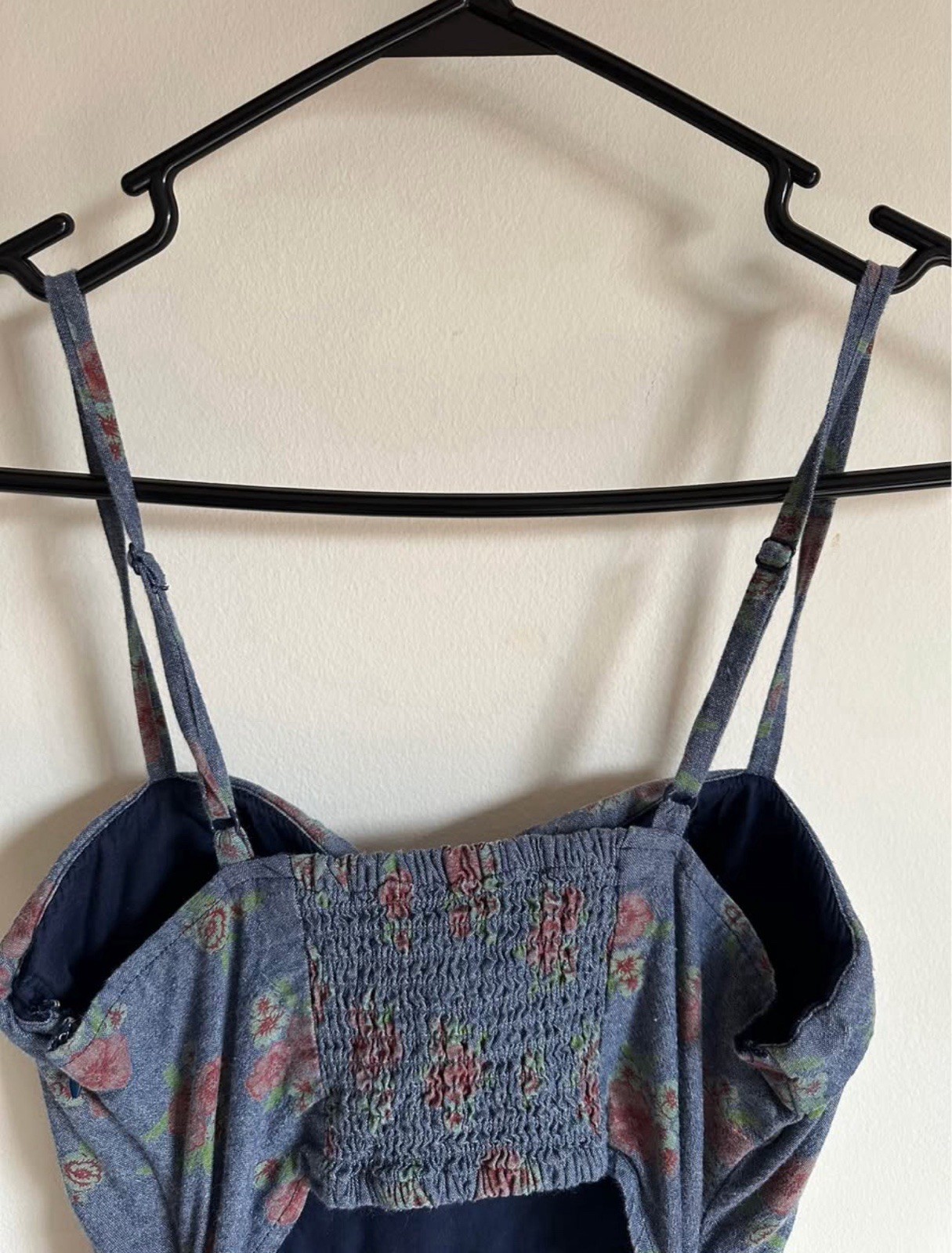 Jessica Simpson Floral Chambray Bustier Summer Dress / Womens S