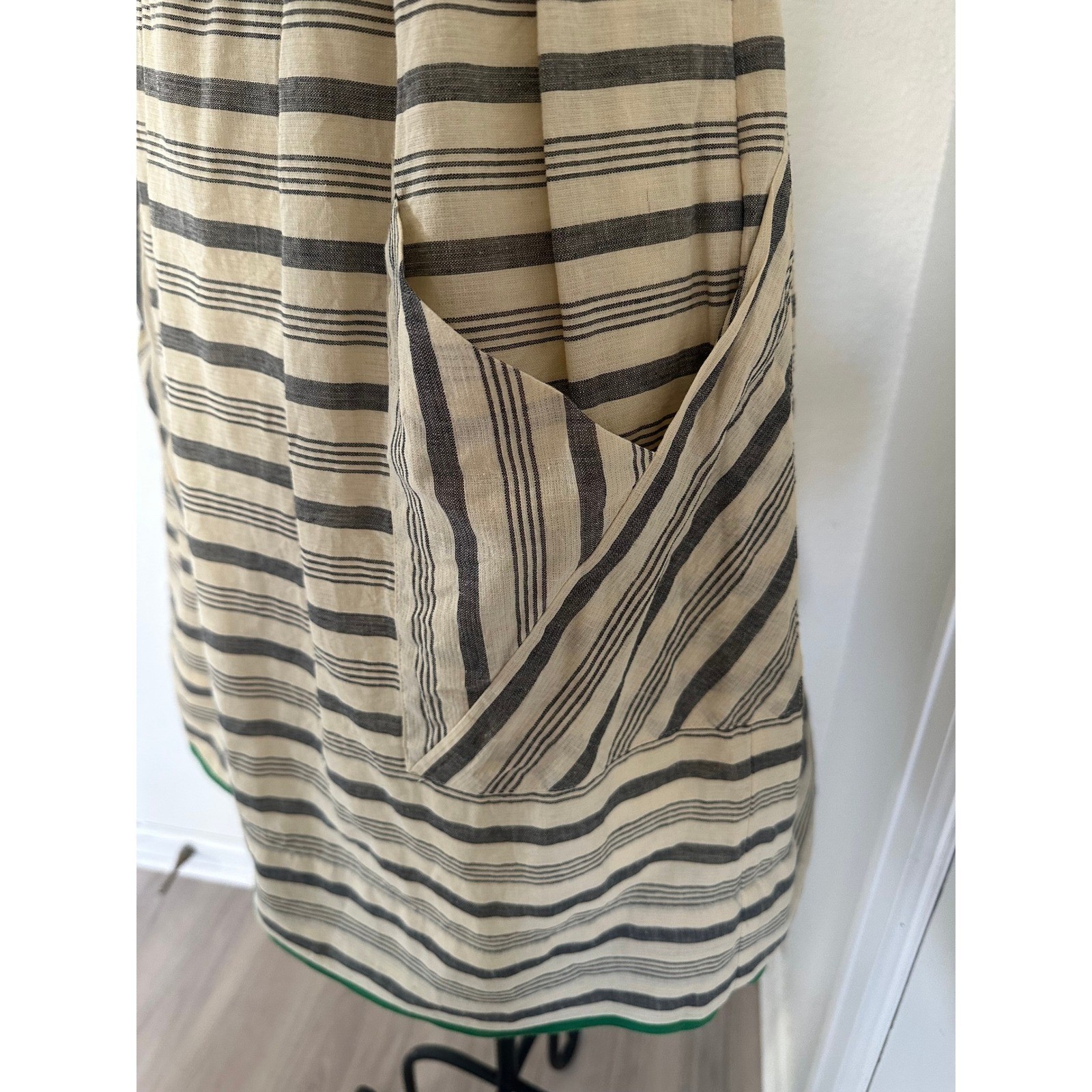 Maeve Anthropologie Striped Strapless Fit Flare Dress 2
